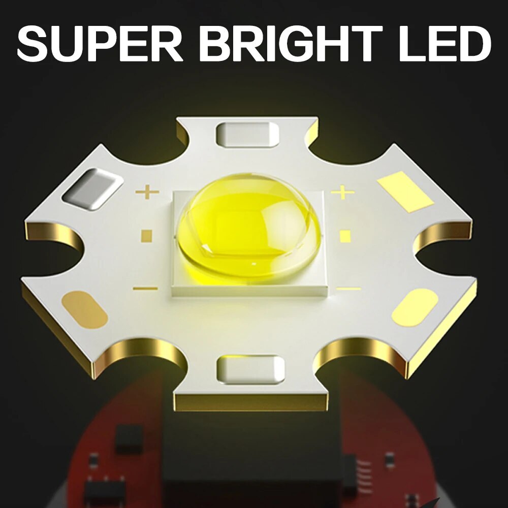 Multifunctional 4 in 1 Self-defense Flashlight Powerful LED+COB Waterproof