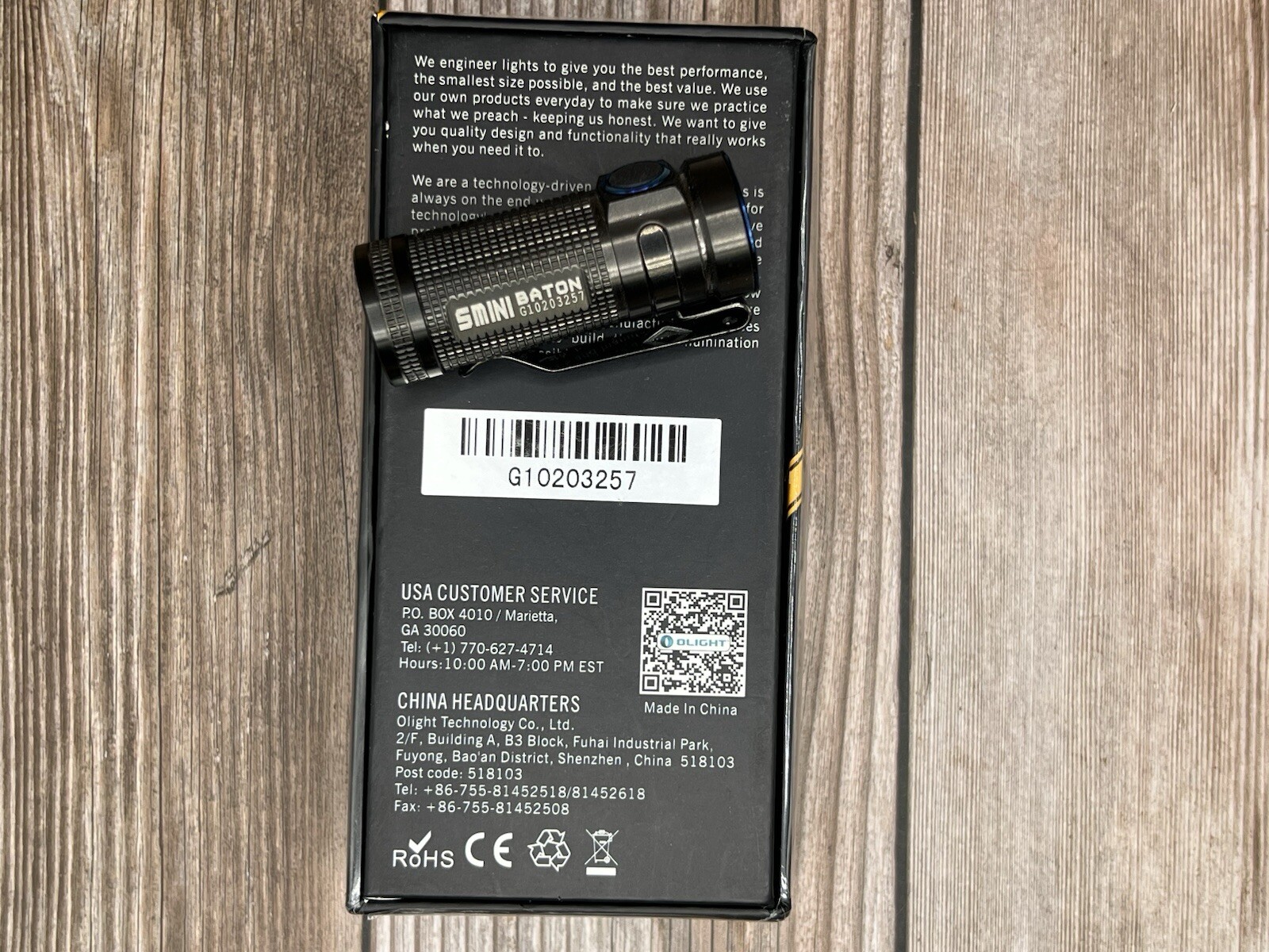Olight S Mini Baton Sus Thunder Grey Limited Edition Rare