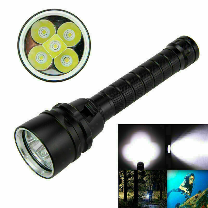 380000LM 5* LED Diving Torch UnderWater 220m Depth Waterproof Flashlight US