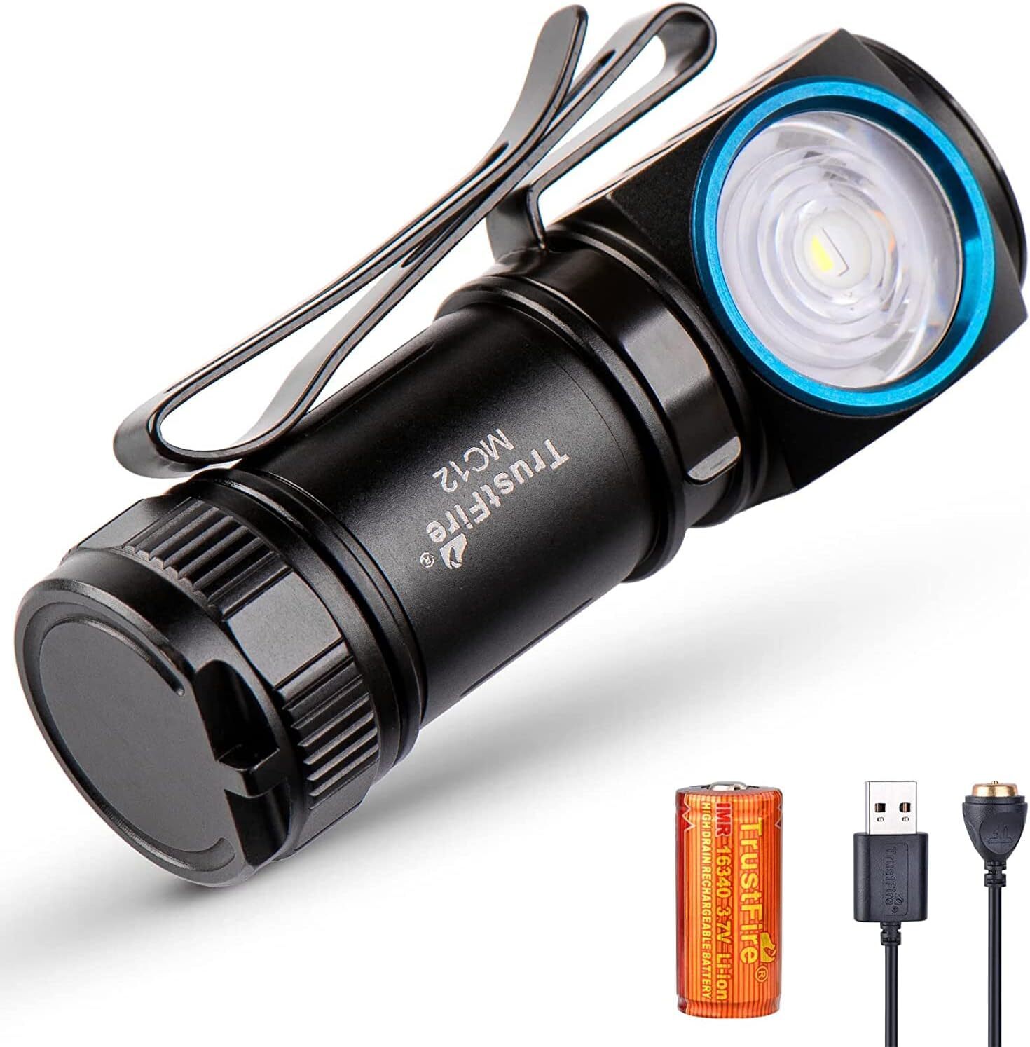 Mini Headlamp 1000 Lumen LED Rechargeable Flashlight Magnet Work light Torch US