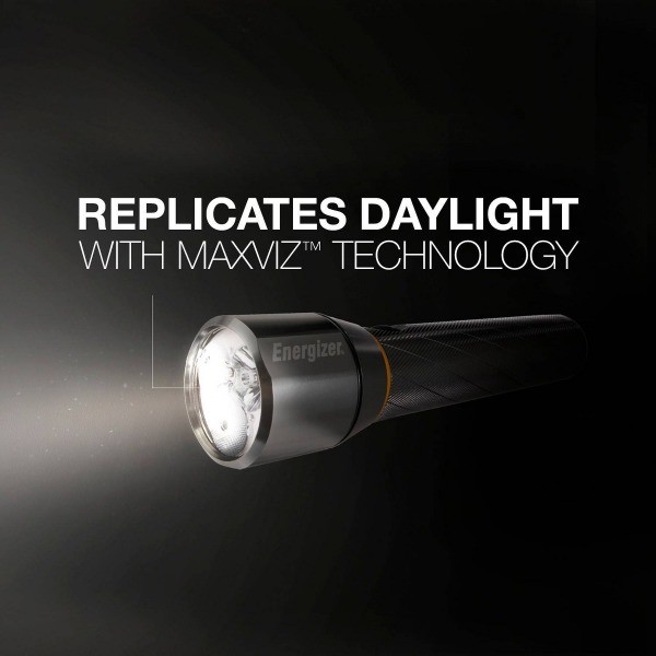 Vision HD 6AA Performance Metal LED FlashLight: 1300 Lumen, Water &