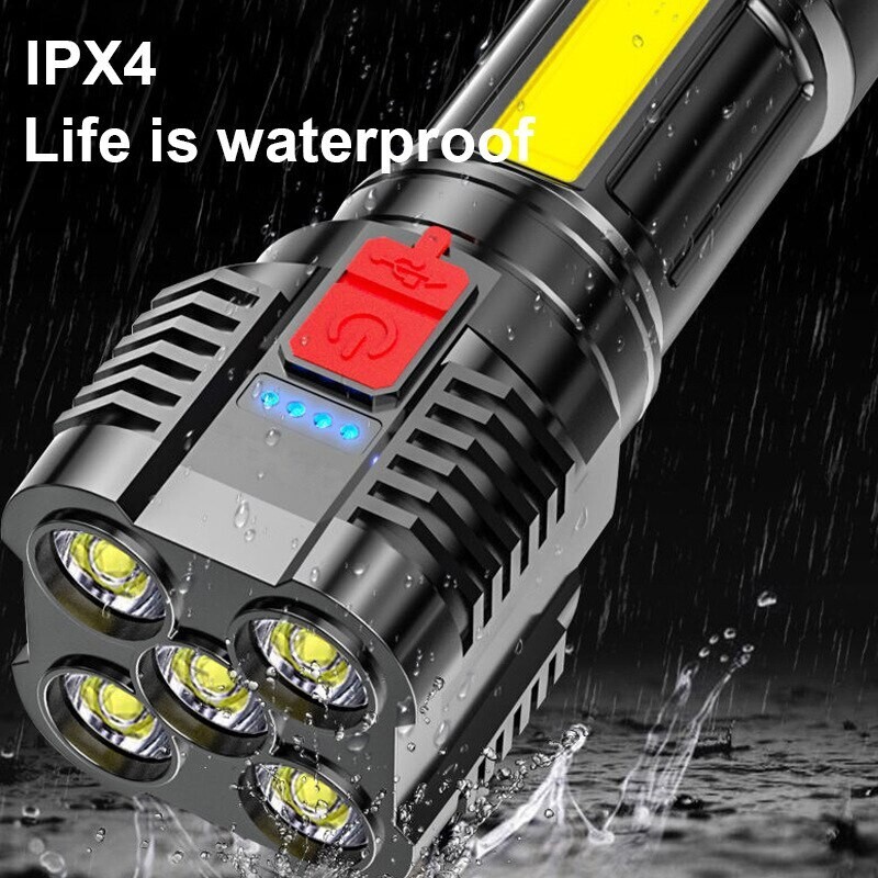 LED Super Bright Torch Flashlight Tactical Camping Outdoor Lamp USB Rechargeable
