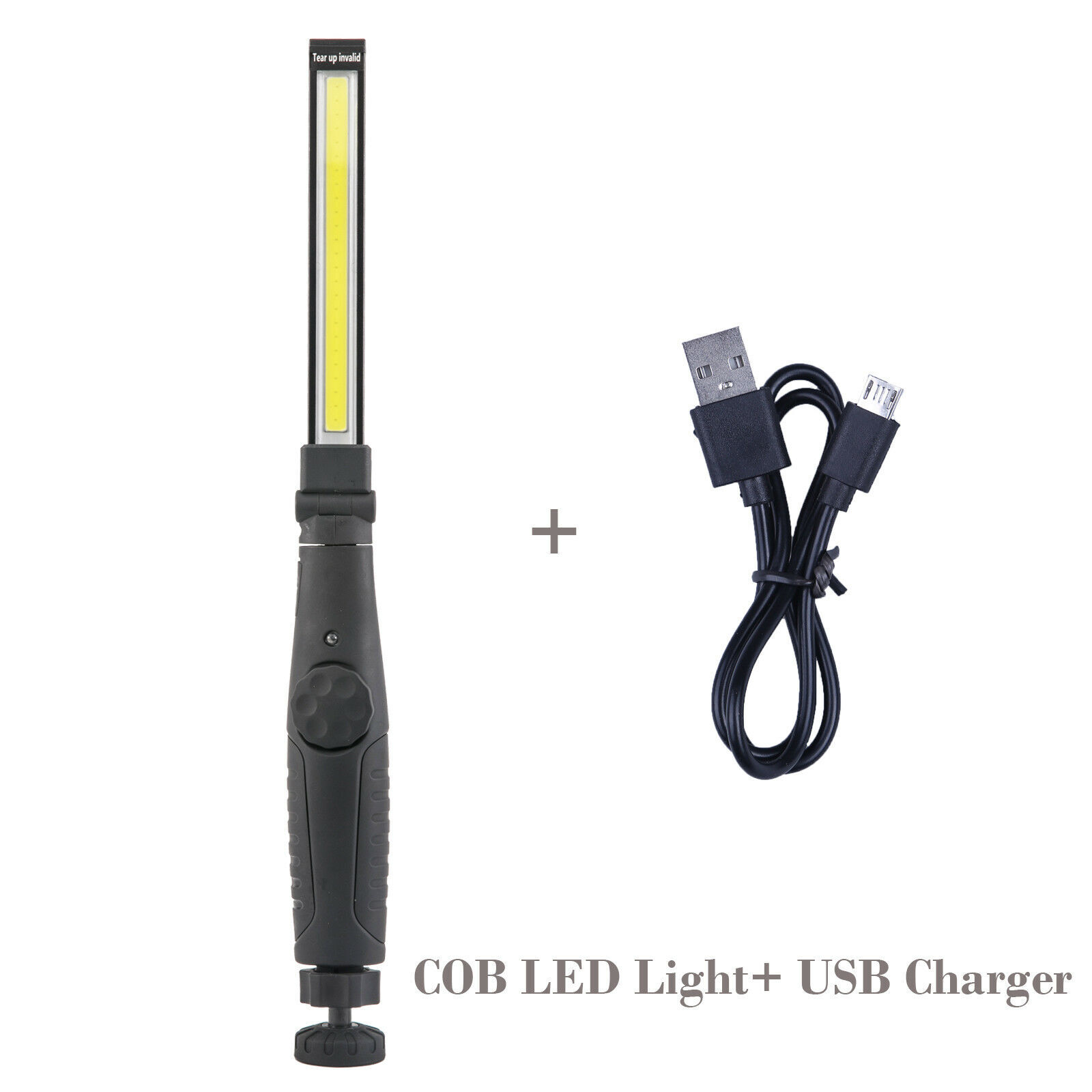 Rechargeable COB LED Slim Work Light Bright Flashlight Inspection Lamp Magnetic