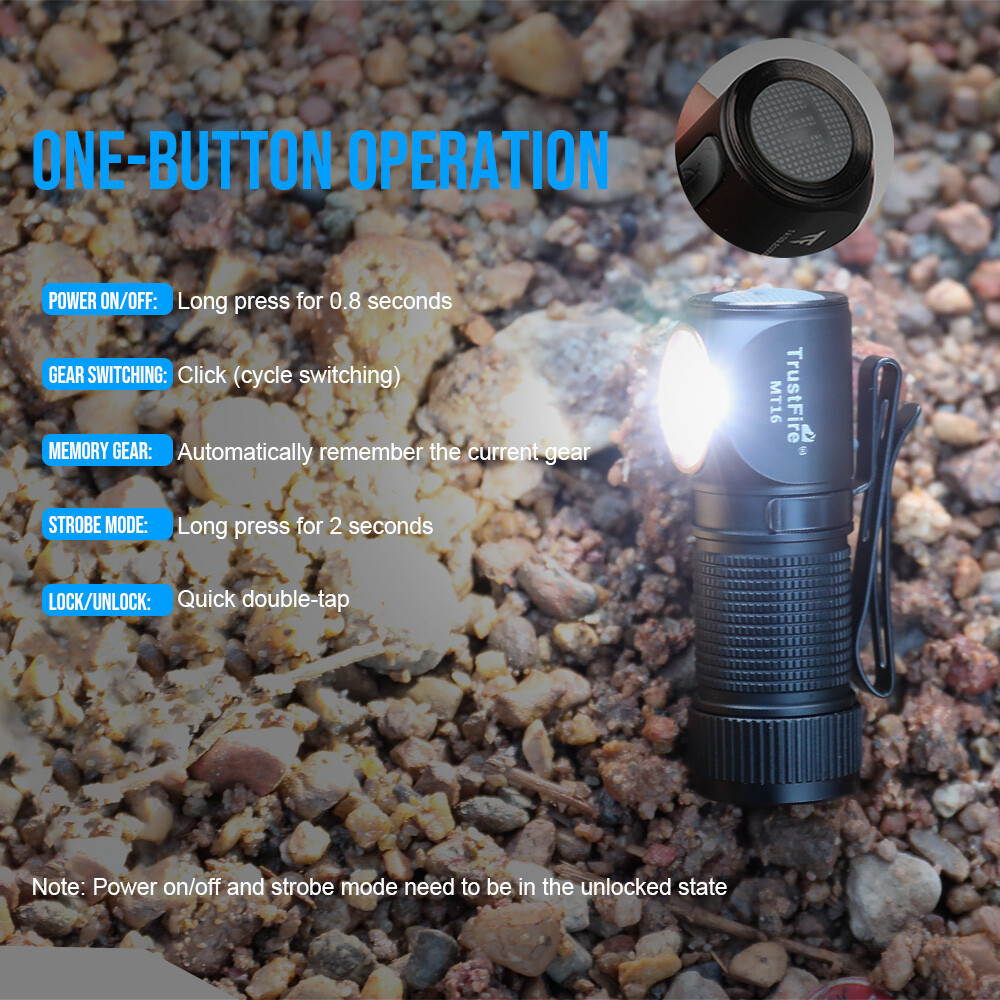 TrustFire 1050 Lumen Rechargeable LED Flashlight Mini Magnetic EDC Work Light US