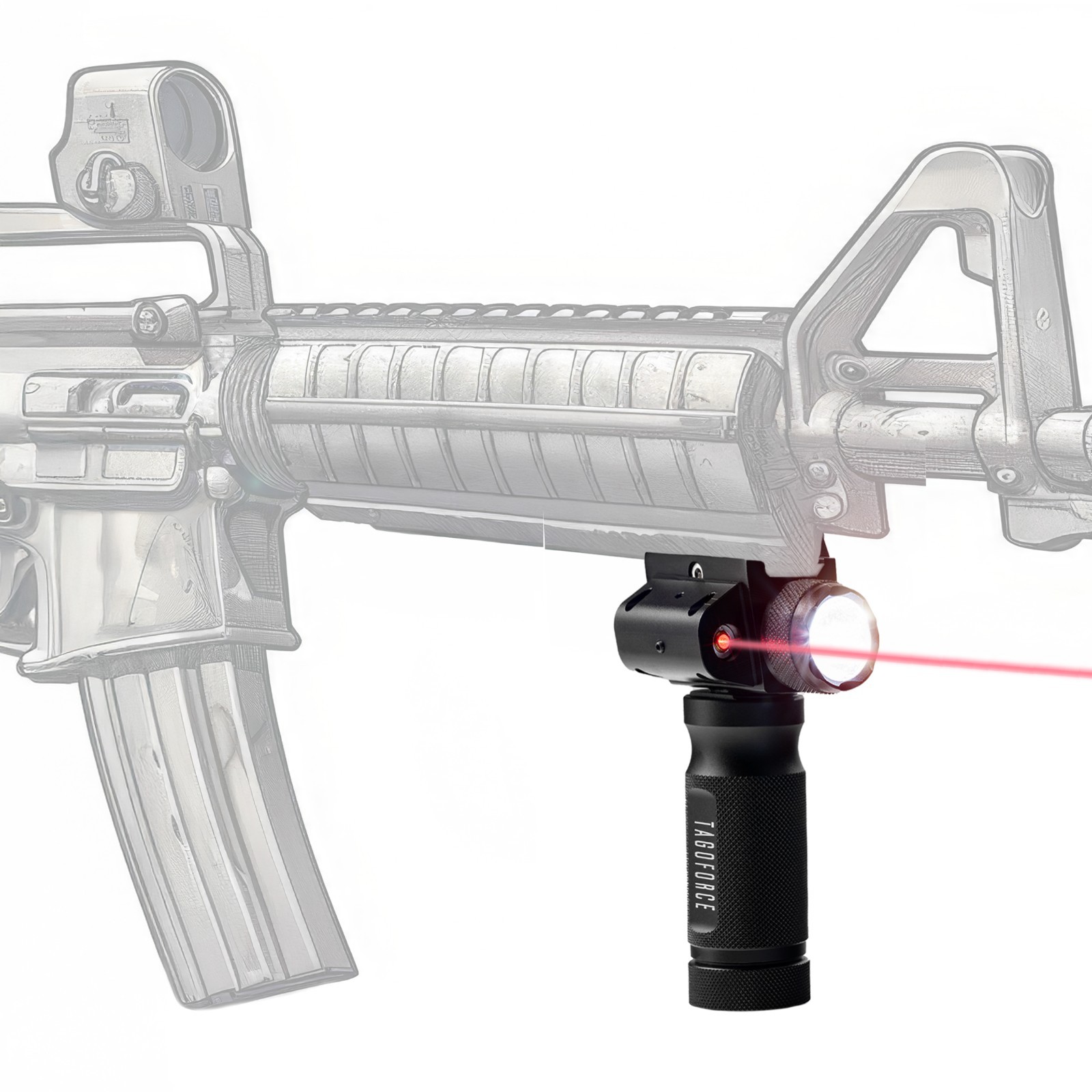 Tactical Weapon Flashlights Laser Sight – Rail-Mounted Light and Red Laser Light