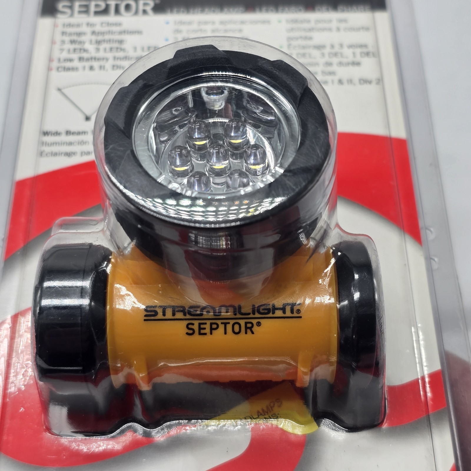 StreamLight Septor LED Headlamp Flashlight 3 Way Lighting Brand New Sealed NOS