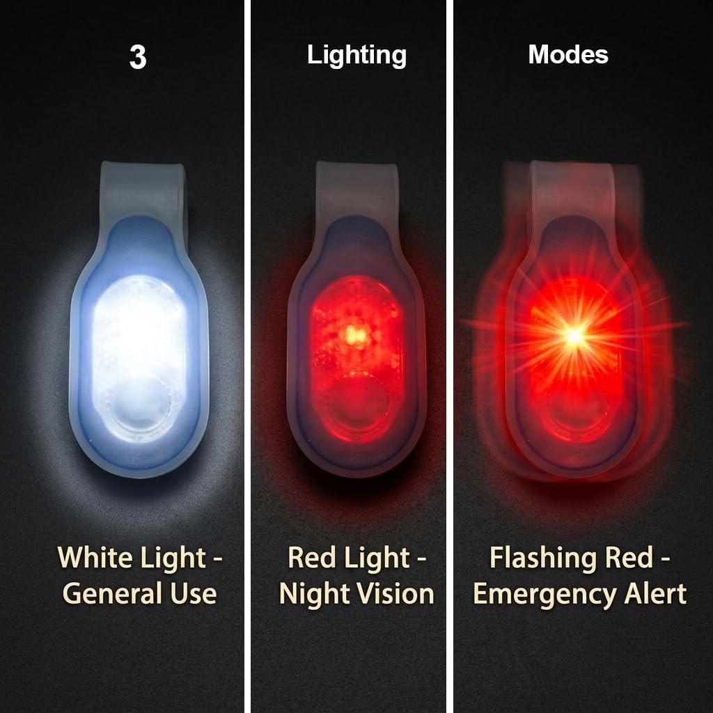 LED Clip~On Nursing Light, Hands~Free Magnetic Badge Light with Keychain