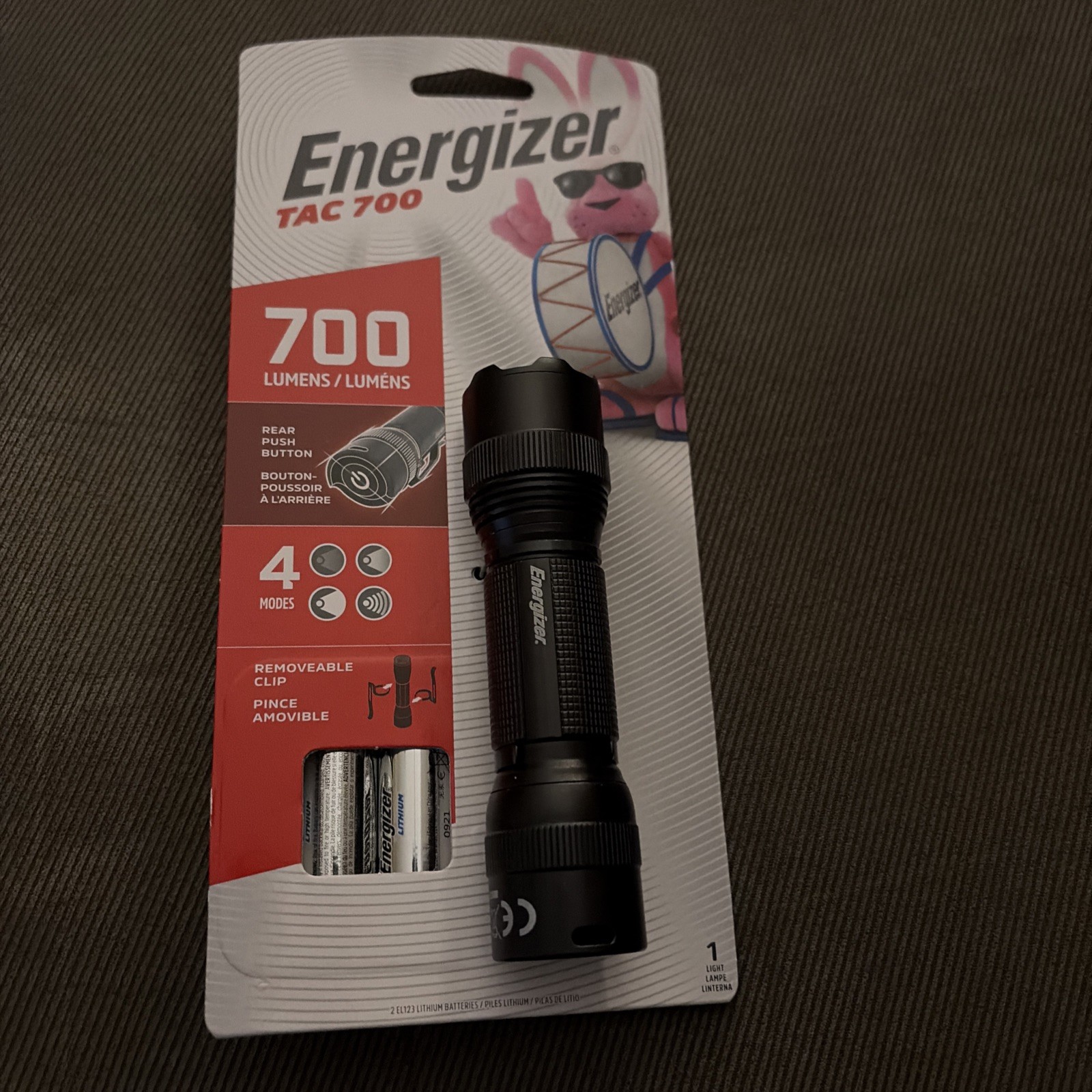 NEW Energizer TAC 700 LED Battery Flashlight Ultra Bright 700 Lumens 4 Modes
