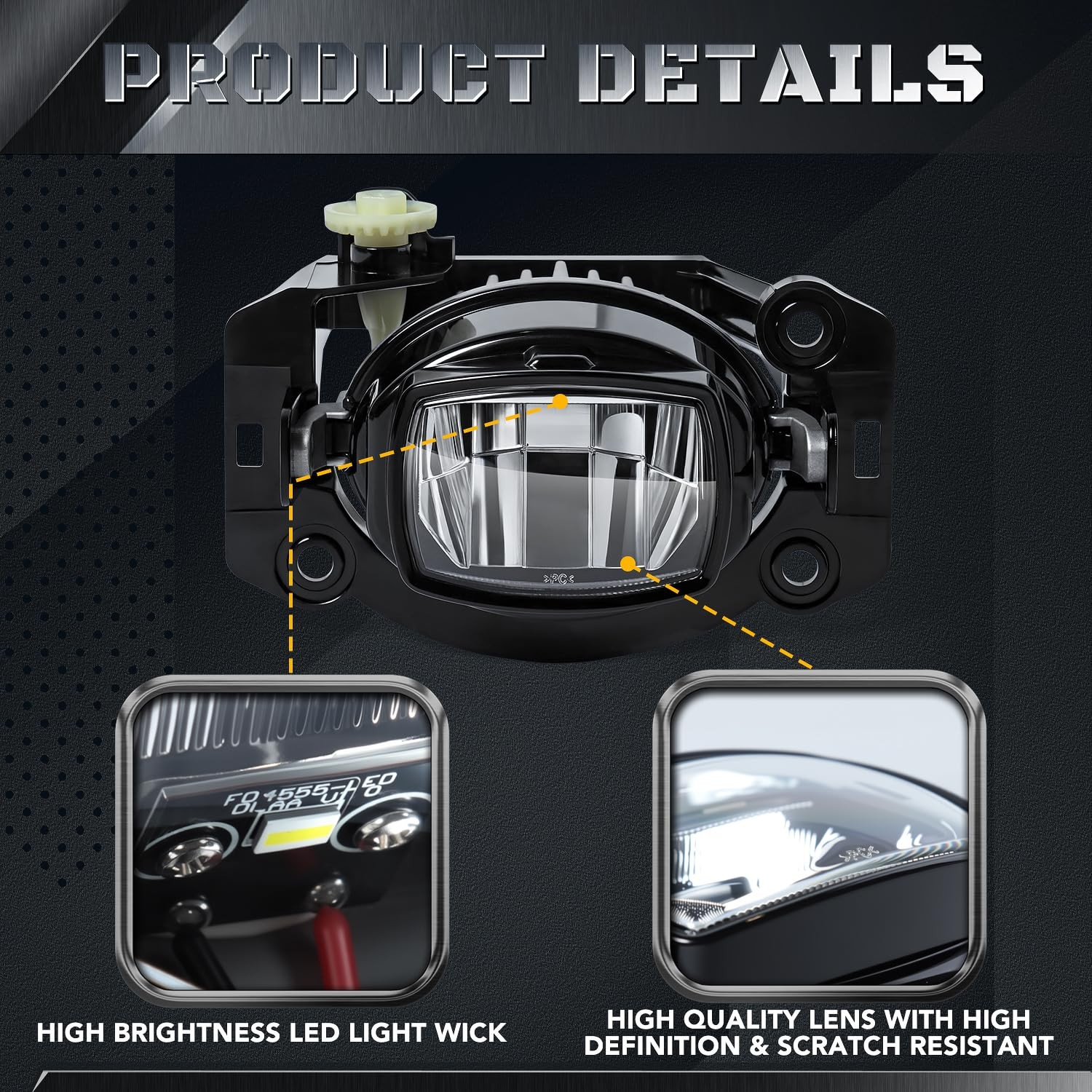 FICOLPO LED Fog Lights for Ford F-150 – LED Fog Light Assembly Kit Front Bump…