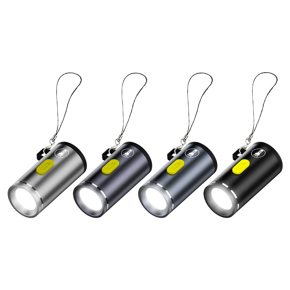 Type-C LED Multifunctional Strong Light Pocket Keychain Flashlight AE