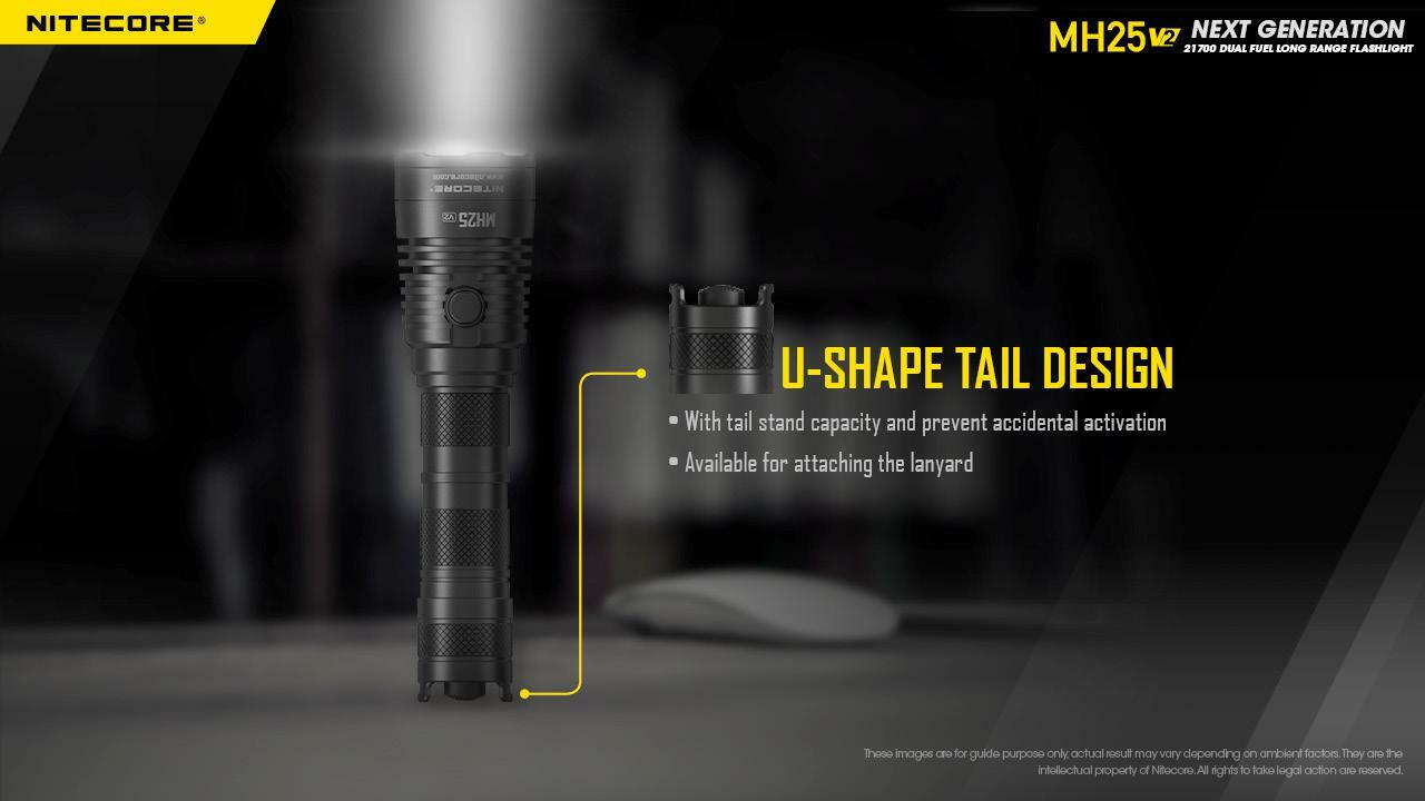 Nitecore MH25 v2 Type-C USB Rechargeable LED Flashlight – 1300 Lumens, 475 Mete