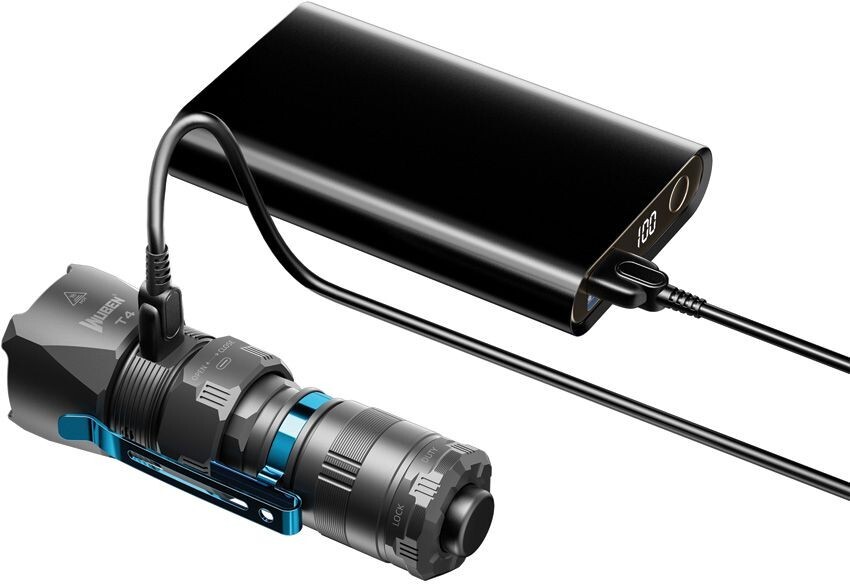 WUBEN T4 Tactical Flashlight Rechargeable Resists Water/Impact Tactical Memory
