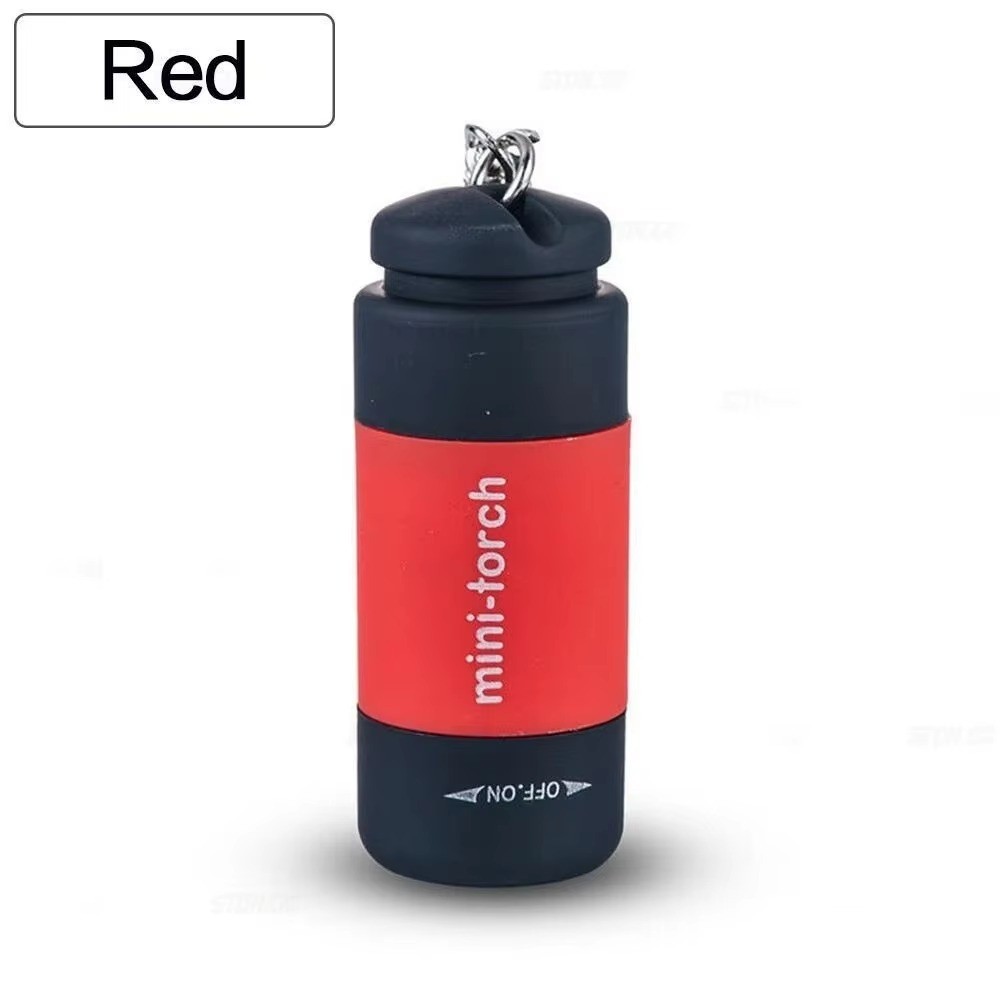 USB Rechargeable Mini LED Keychain Flashlight Strong Pocket Light Waterproof