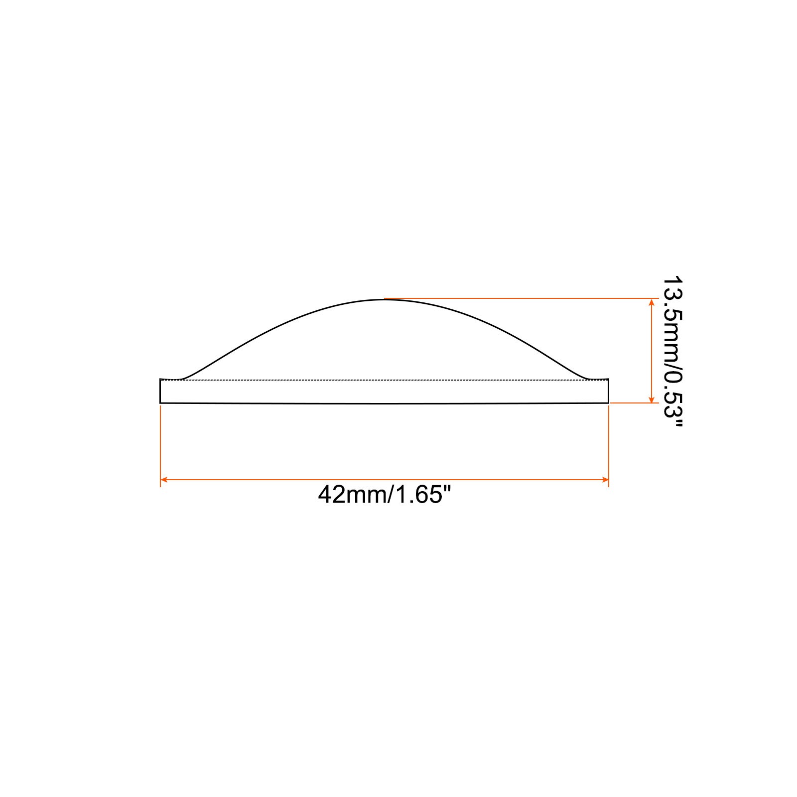 5Pcs Diameter 42mm High 13.5mm PMMA Flat Convex Lens Flashlight Optical Lens