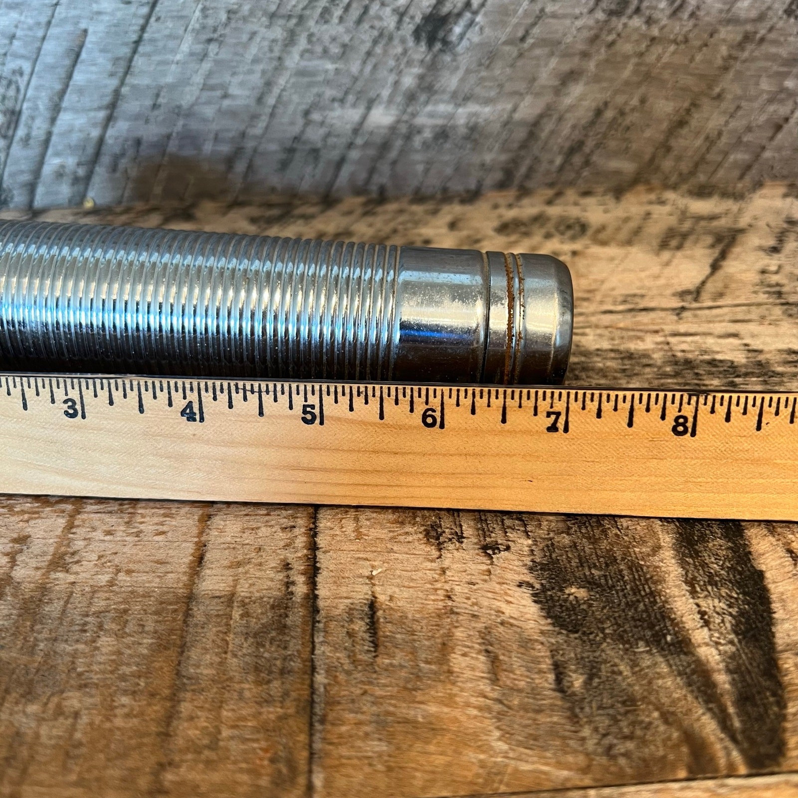 Vtg Metal Flashlight Heavy Duty Industrial Camping Outdoor Work Light Retro