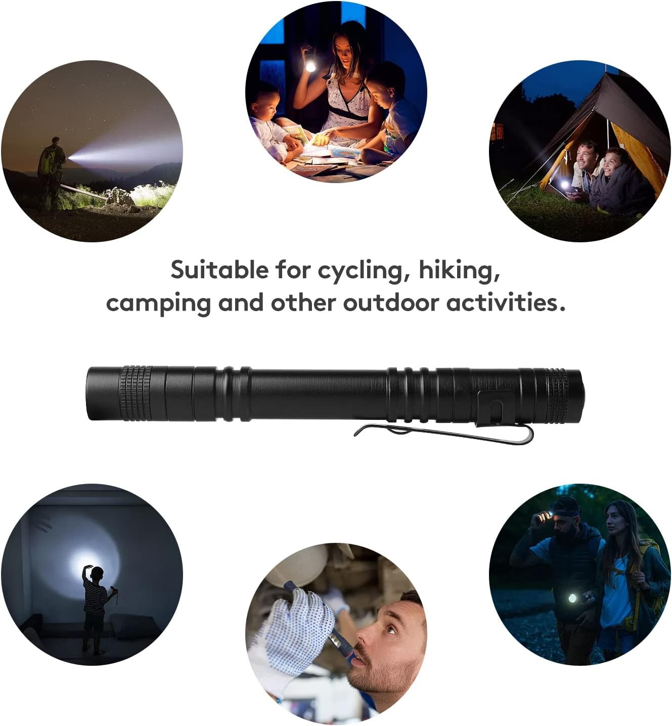 200Pc Small LED Flashlight Torch Penlight For Dentist Camping Hiking Pocket Lamp