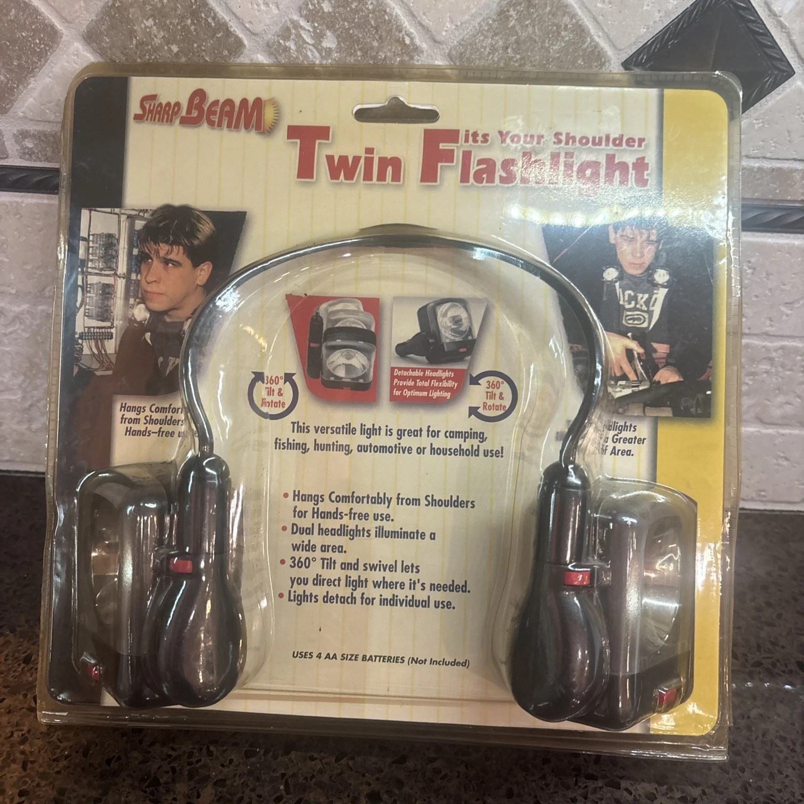 Sharp Beam Twin Shoulder Worn L.E.D. Flashlights New In Box