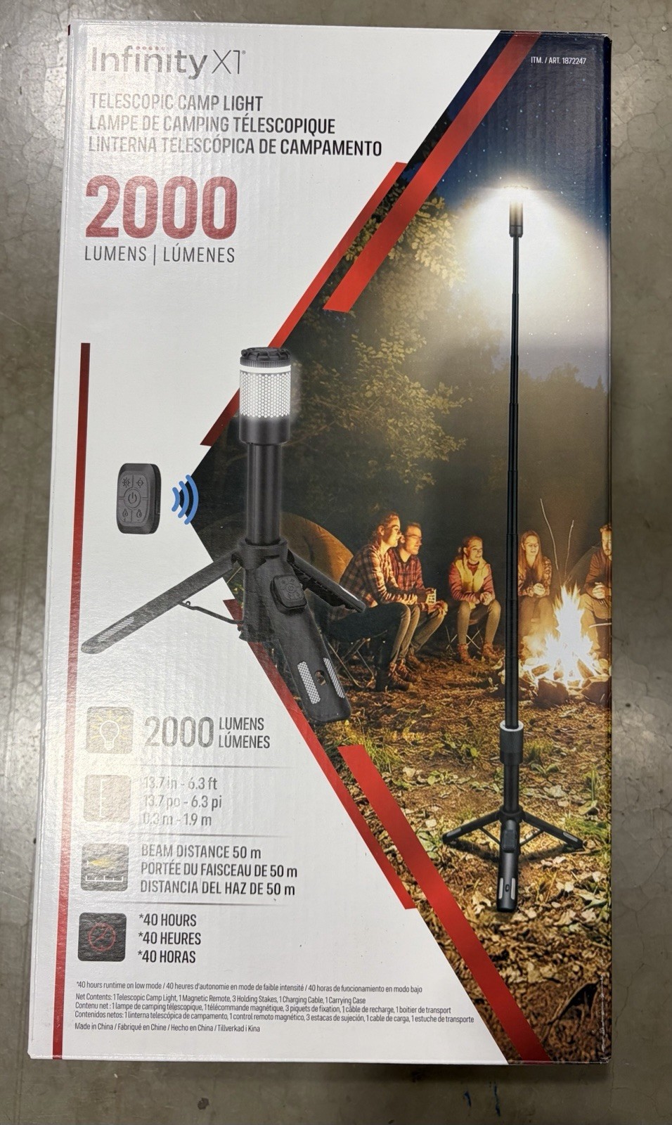 2000 Lumen LED Camping Lantern Rechargeable USB Work Light Outdoor Emergency-NEW
