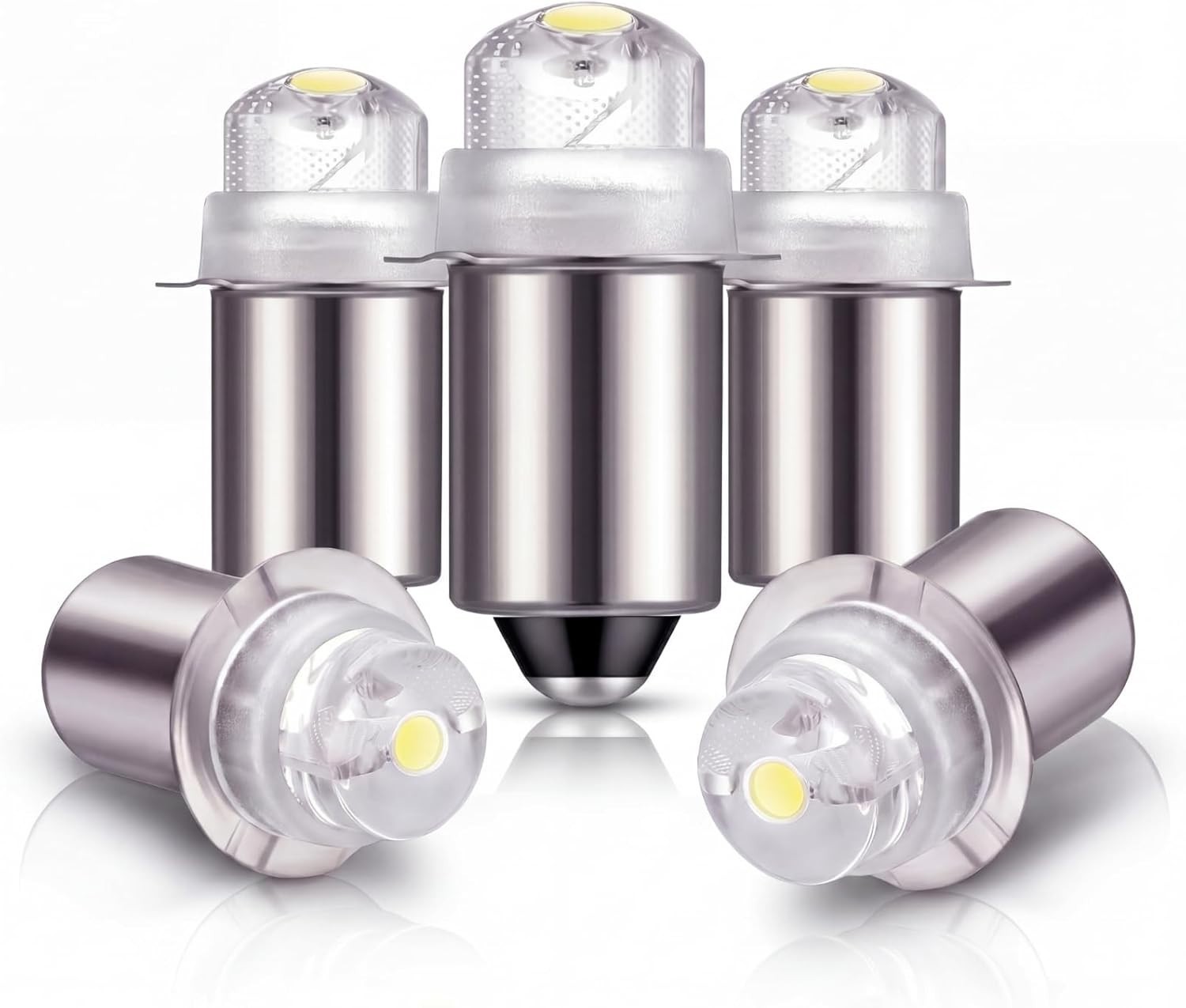 5 Pcs 3V P13.5S LED Flashlight Bulb Replacement 30 Lumen torch bulb Upgrade f…