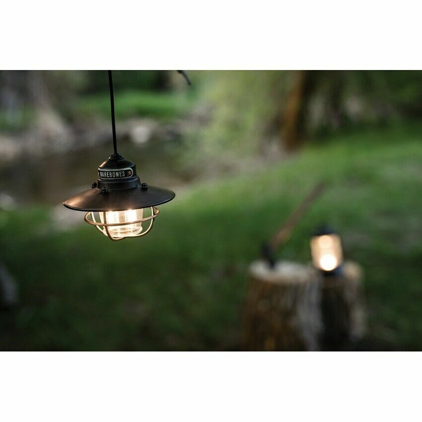 Barebones Living Edison Pendant Light Bronze USB-Powered 10-Foot Cord Carabiner