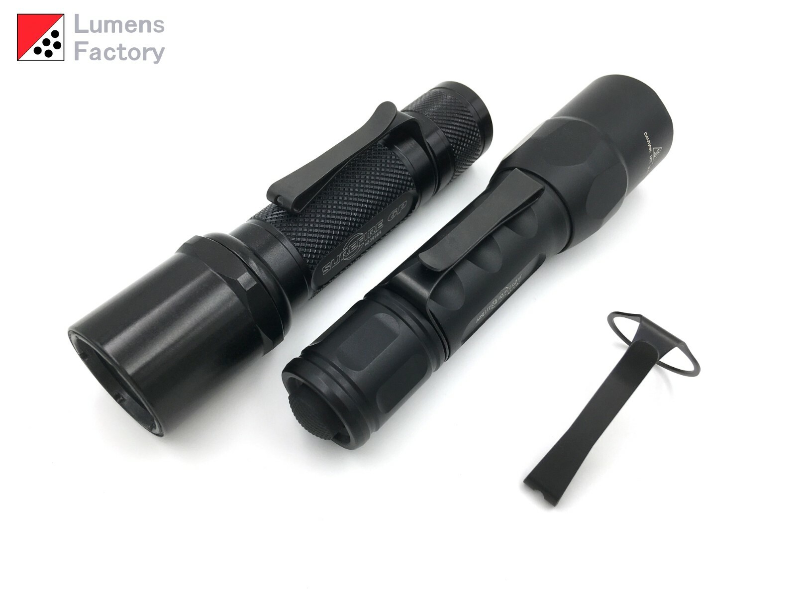 2 Way Clip for Surefire 1 Inch Lights, 6P 9P G2 G3 6PX G2X P2X M3 M3T M4 M3LT L5