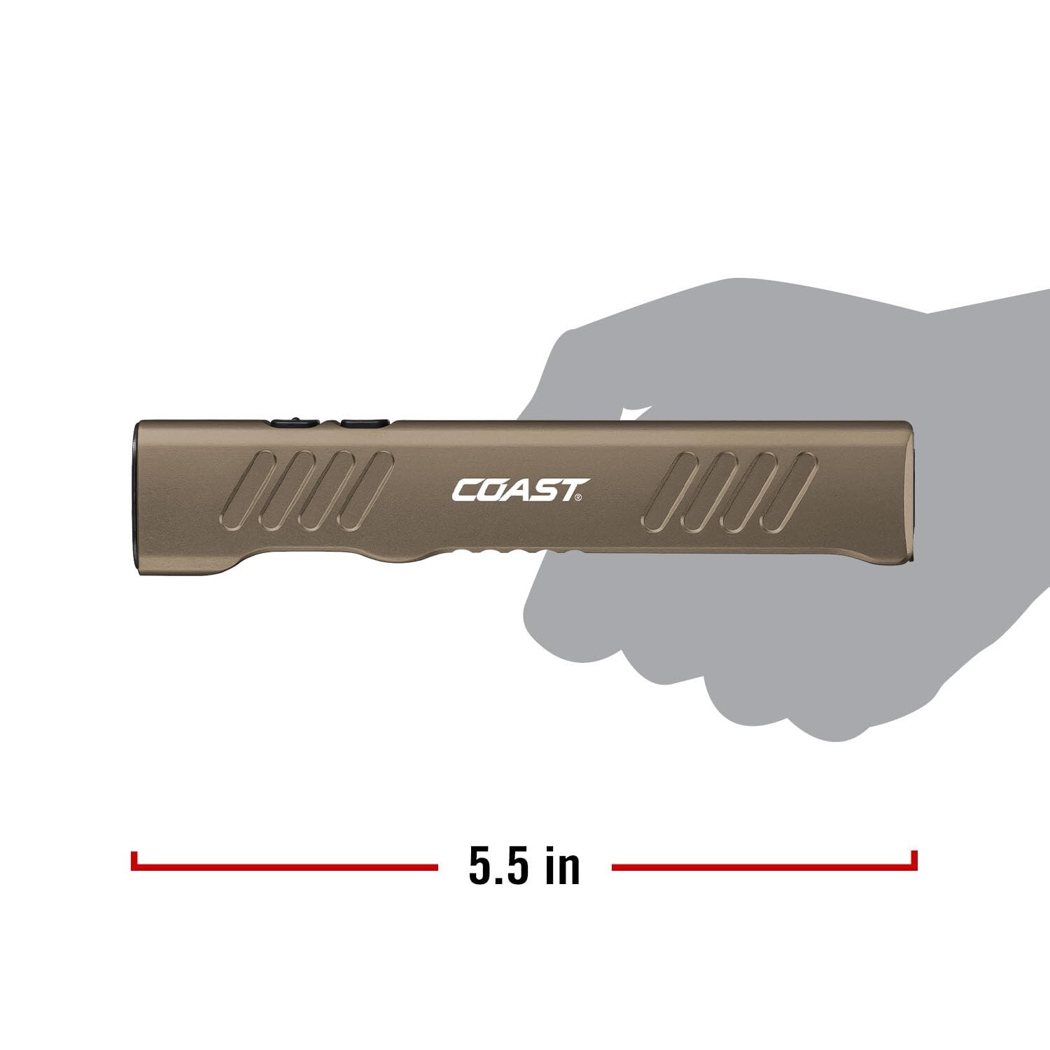 Coast Slayer 1150 Lumen USB-C Rechargeable LED Flashlight with Spot/Flood, Me…