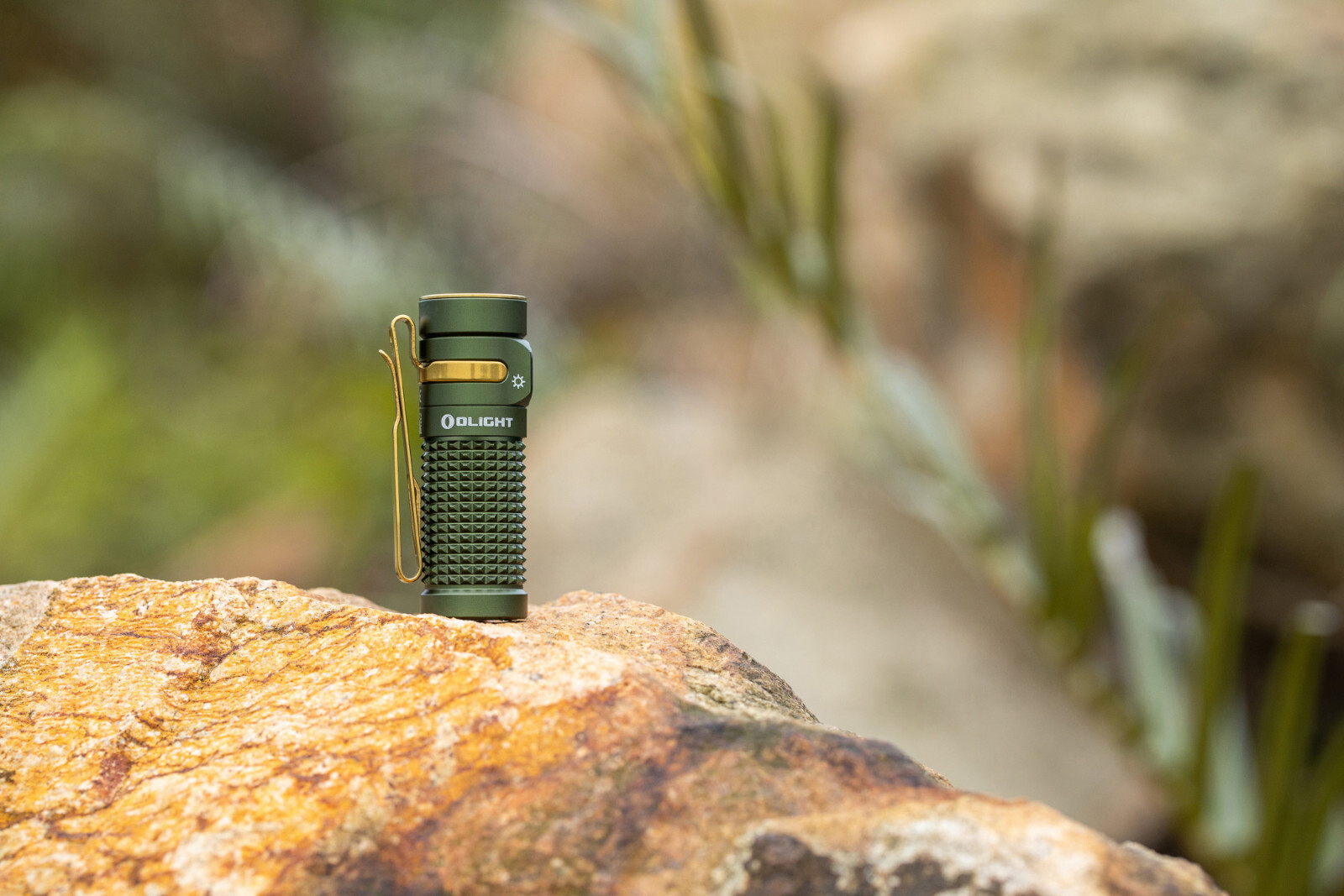 Olight Baton 4 OD Green Waterproof Rechargeable Flashlight 1300 Lumen, 170 Meter