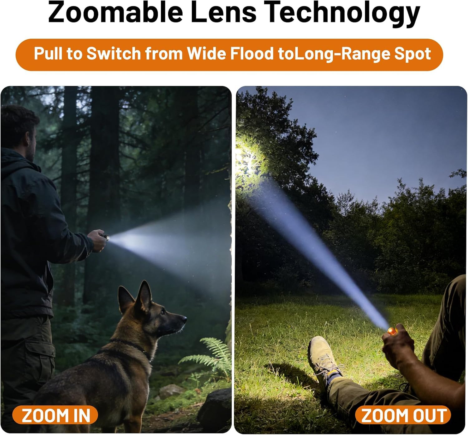Pocket Flashlight Rechargeable with 1200 Lumens,Mini Small EDC Flashlights with