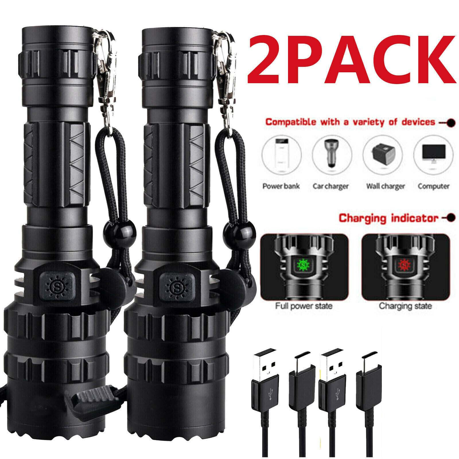 Super-Bright Flashlight LED Tactical Torch LED Rechargeble Battery