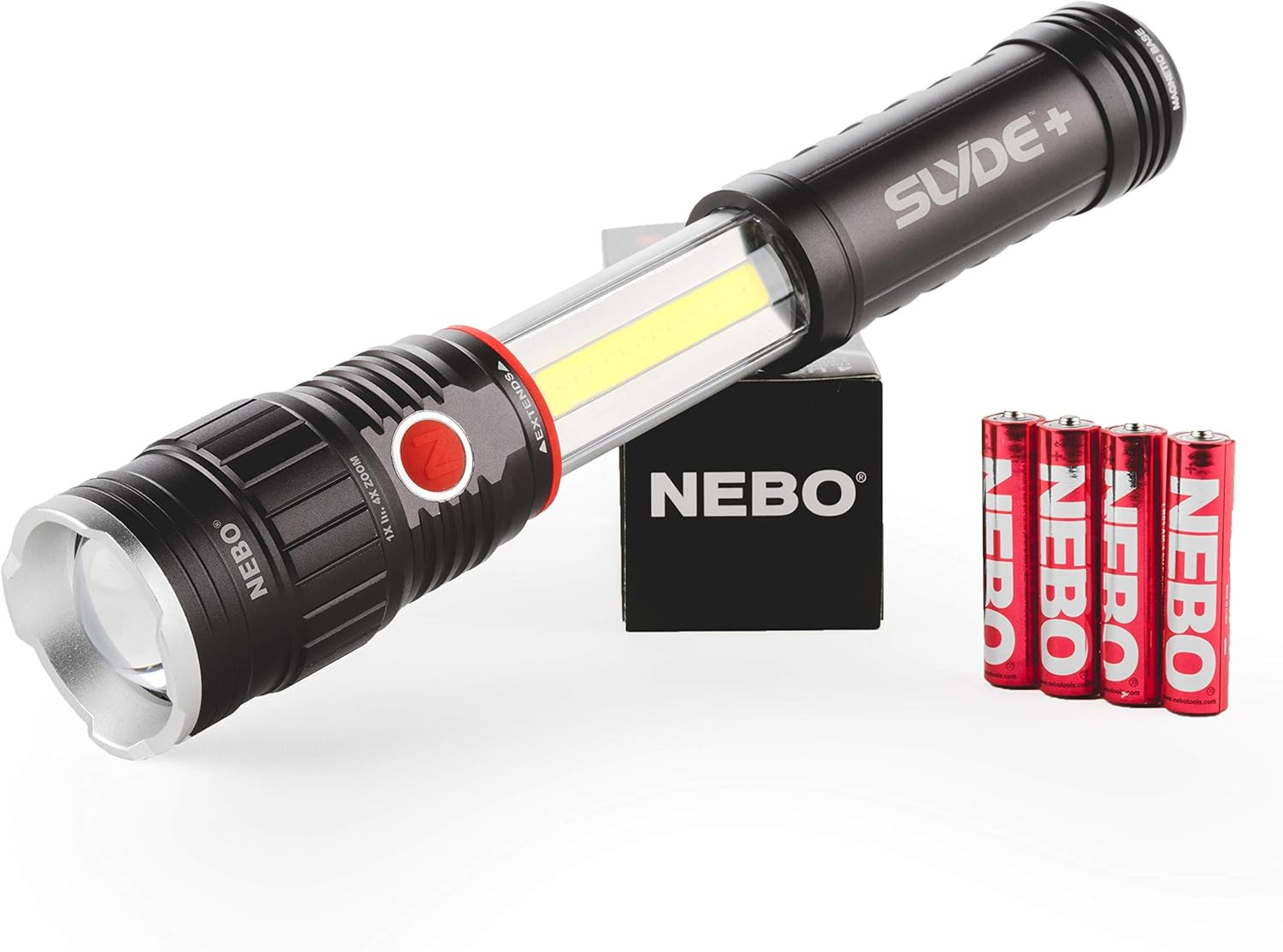 300-Lumen LED Worklight Flashlight: Slyde+ Has a Strong Magnetic Base; Use as a