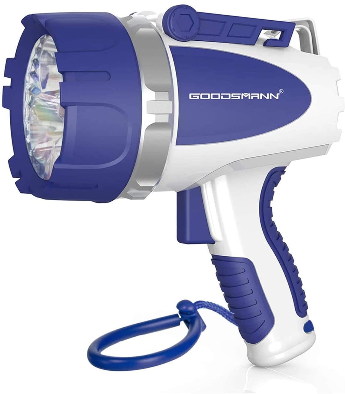 GOODSMANN Rechargeable Spotlight Waterproof LED Flashlight 3000 Lumen with USB