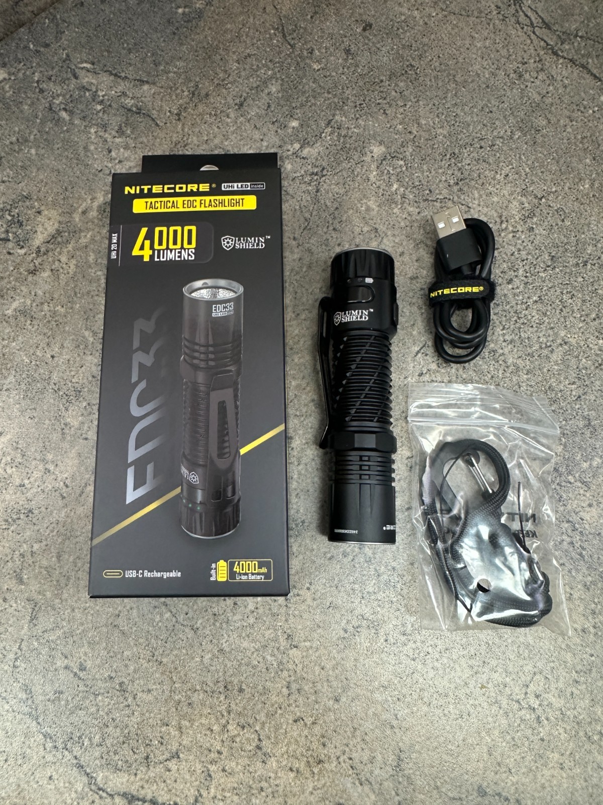 Nitecore EDC33 Rechargeable Tactical Flashlight – USB-C 4000 Lumens