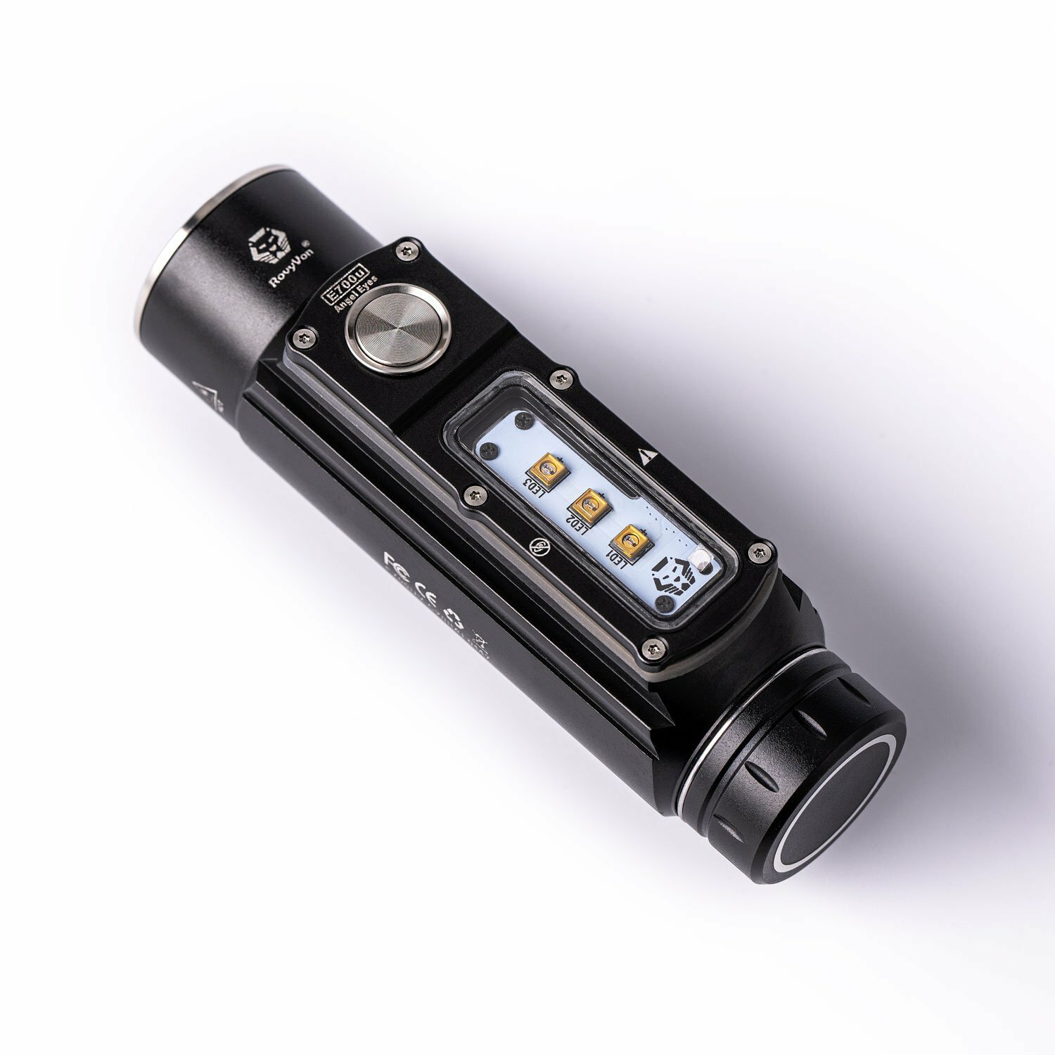RovyVon E700U Rechargeable Flashlight, 270nm, LED Flashlight, 2800 lumens,type C