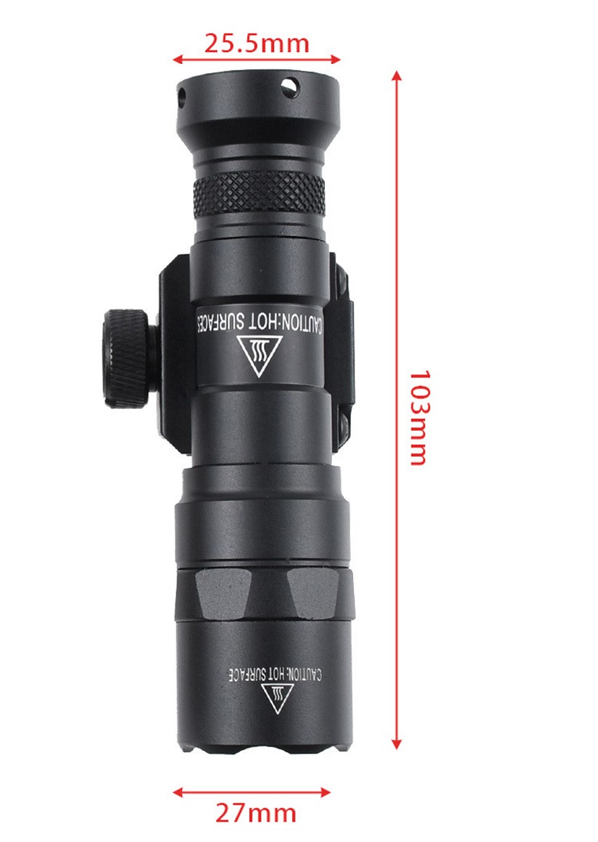 Tactical Weapon Light Flashlight M300B Pressure 20mm Rail Mount 520 Lumens SF