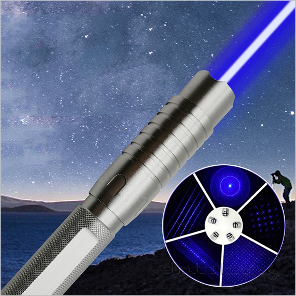 TH2000BQ1 Adjustable Focus 450nm Blue Aluminum Visible Beam Light Flashlight