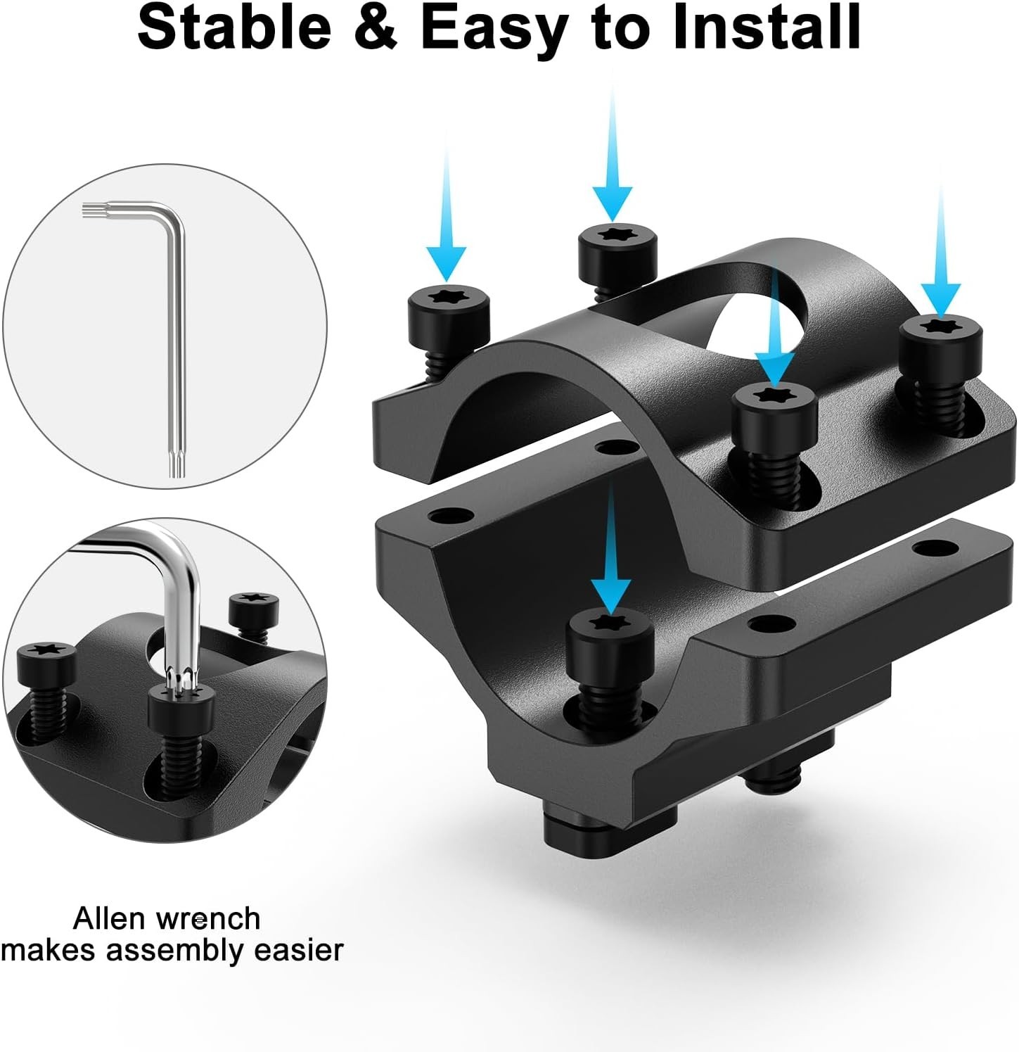 Flashlight Mount 1 inch M Lock Light Mount Compatible with M Lock Rail Systems