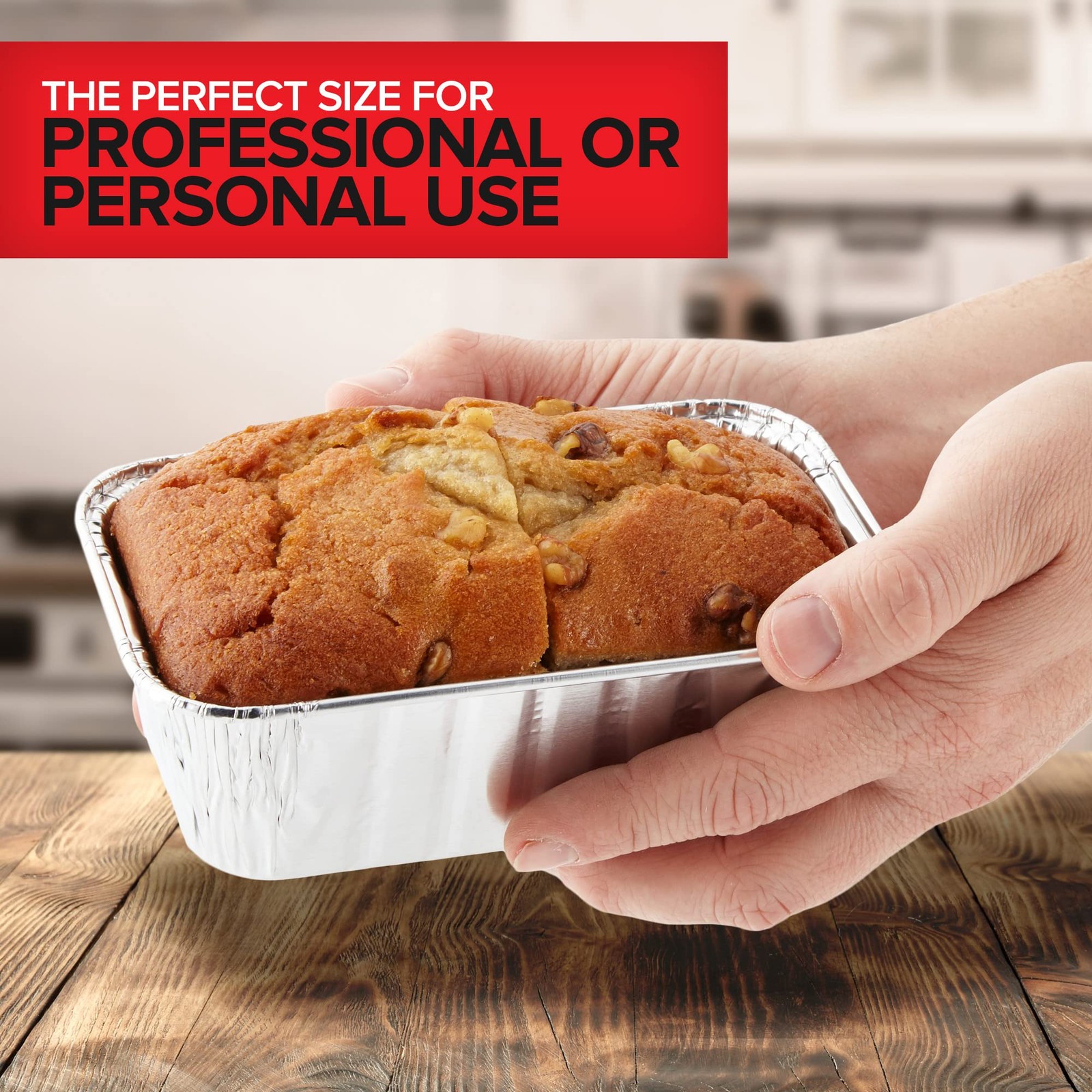 Stock Your Home 1 Lb Aluminum Foil Mini Loaf Pans (30 Pack) 30 Pack, Silver