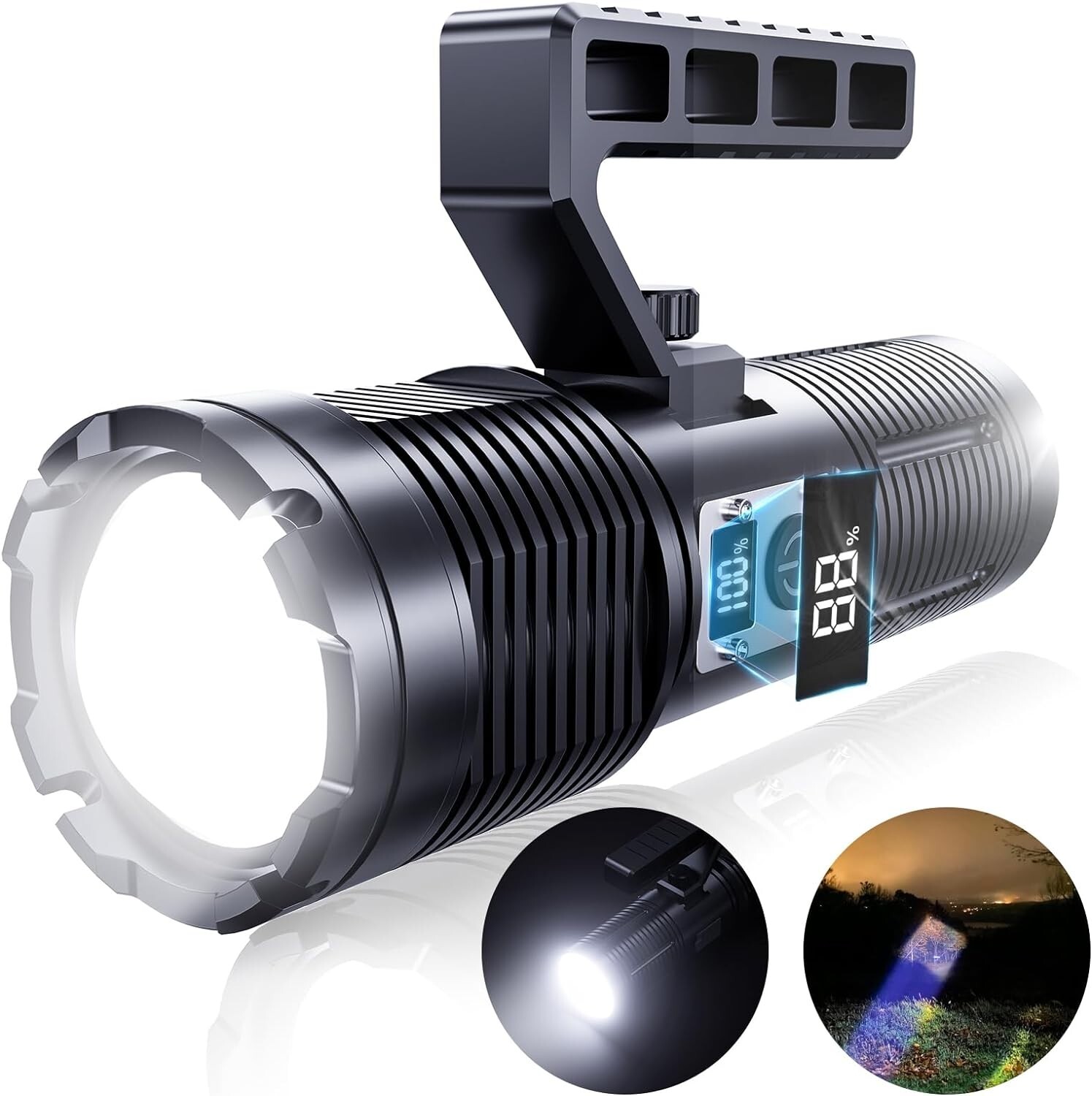 Rechargeable Flashlights High Lumens – 900000LM Super Bright Heavy Duty