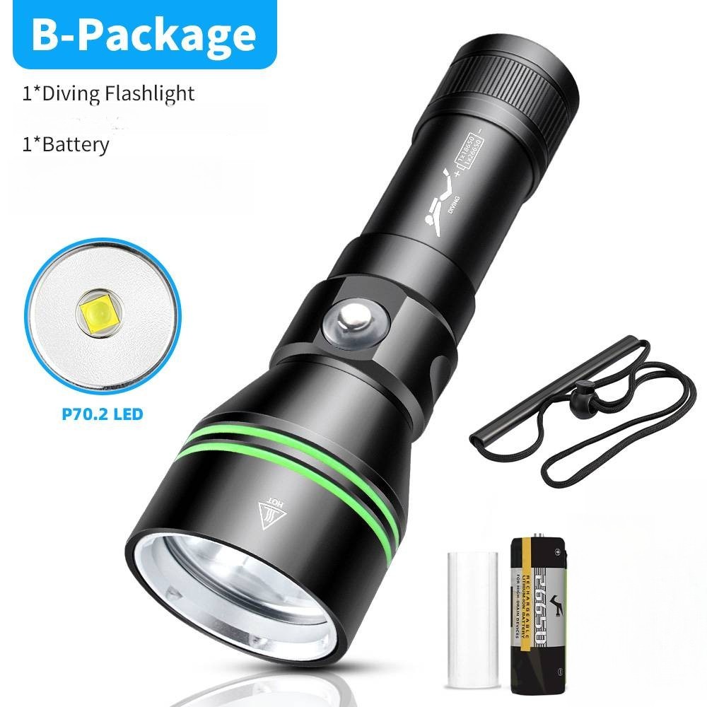300000lm Dive Lights Scuba P70 LED Flashlight Underwater Lights Diving Torch US