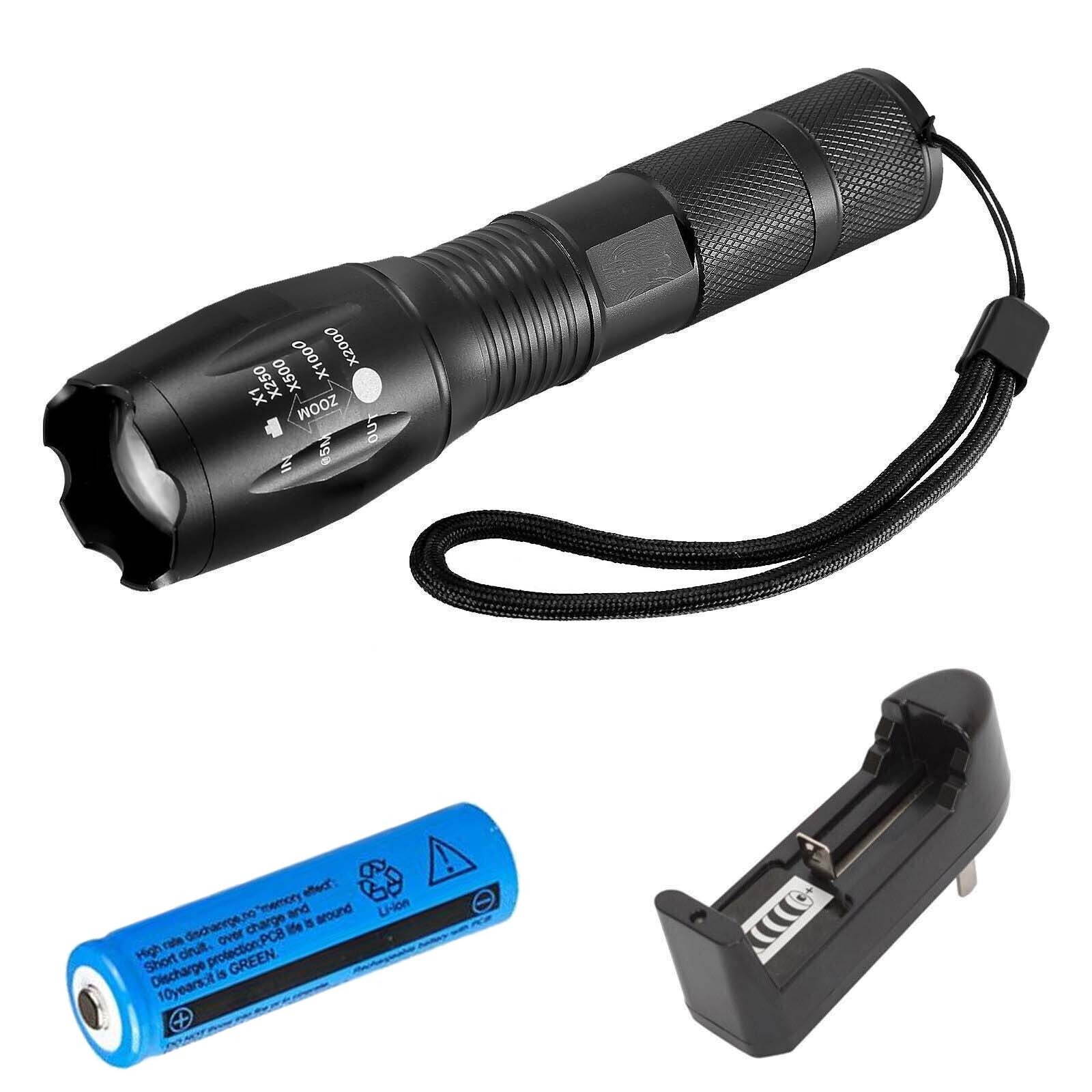 5 Modes LED Flashlight Zoomable Focus Torch Lamp USA