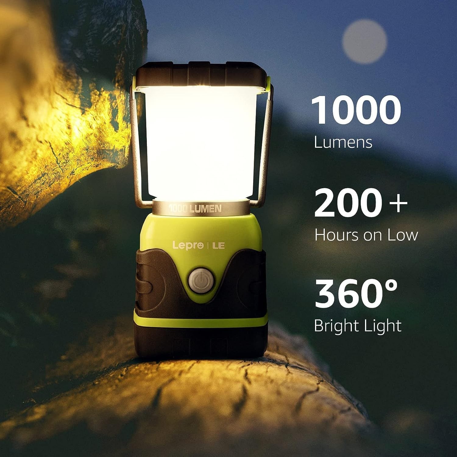 Linterna LED para acampar recargable, linterna más brillante con 500LM. VIP