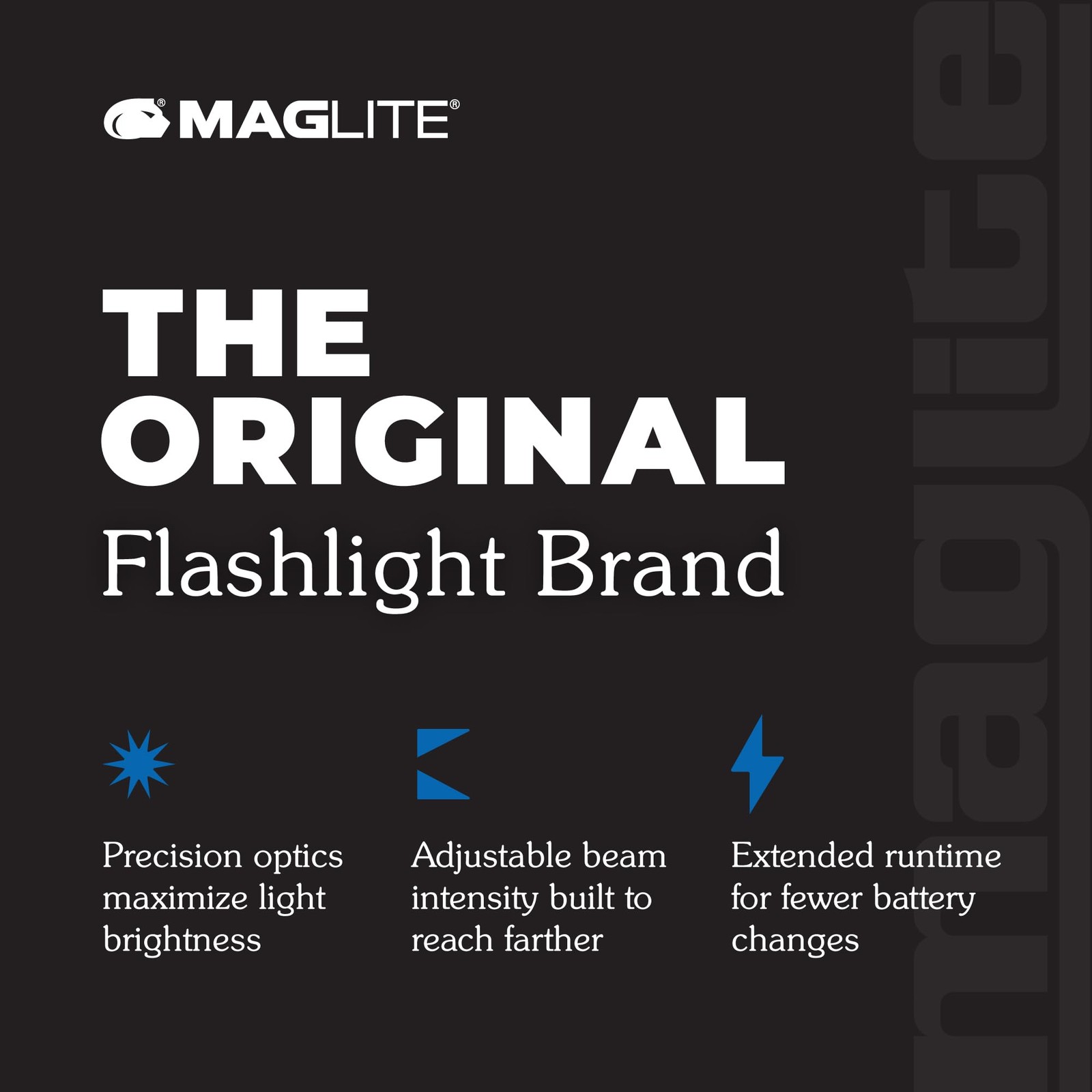 LED Flashlight with Adjustable Beam, High/Low Modes, Water-Resistant – Blue