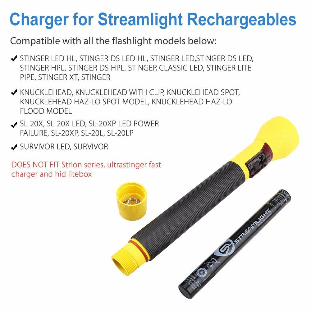 Charger For Streamlight 74102 AC Adapter Power Cord UL Listed