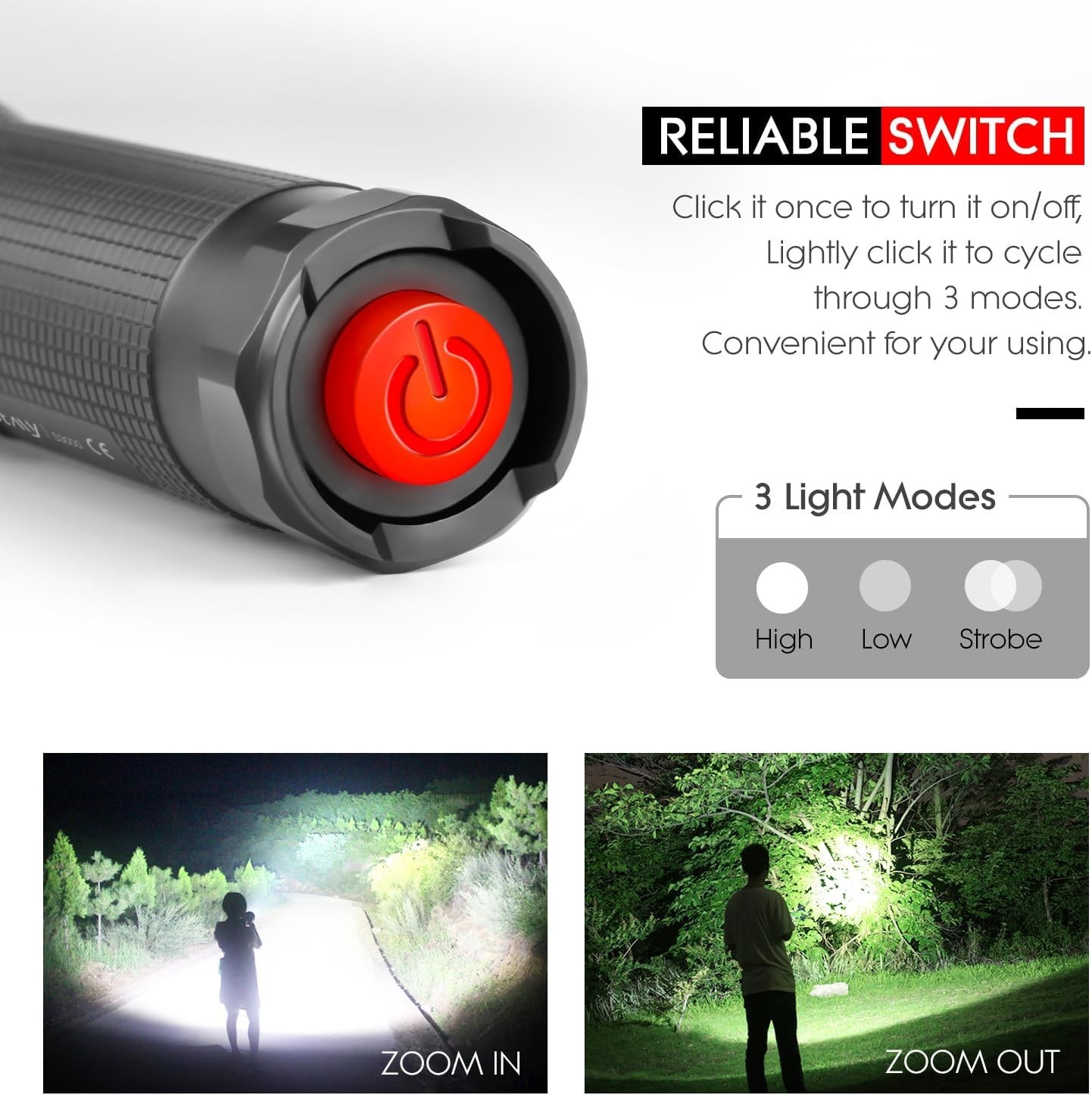NewLight S3000 LED Flashlight High Lumens – Super Bright, Powerful, & Tactical