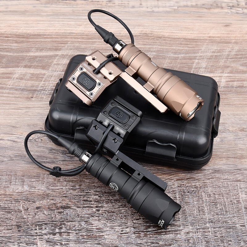 Tactical M600 M300 Offset Mount Weaponlight Modbutton Pressure Switch Base torch