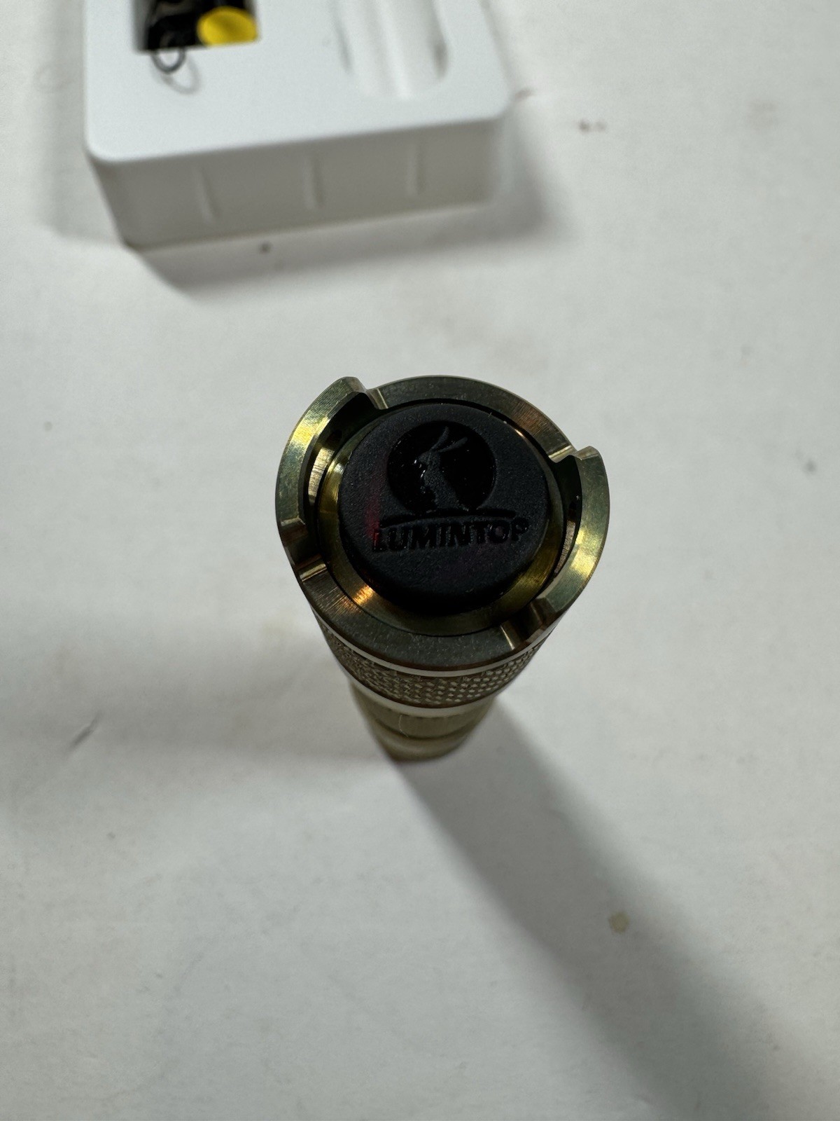 Lumintop Tool AA 3.0 Anodized Gold Titanium Flashlight 900 Lumens USB-C 14500