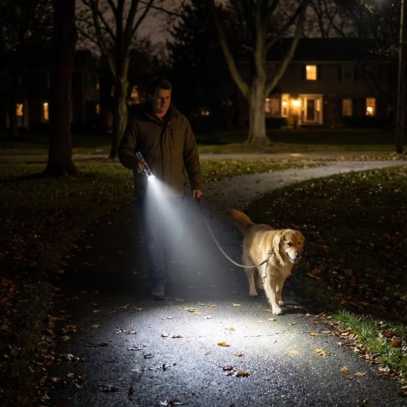 USB Rechargeable LED Flashlight 250 Lumens Zoomable 3 Modes High/Low/SOS