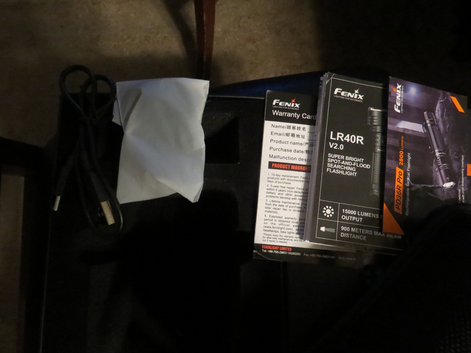 Fenix LR40R V2 High Power 15 000 Lumen Rechargeable Flashlight New Open Box!