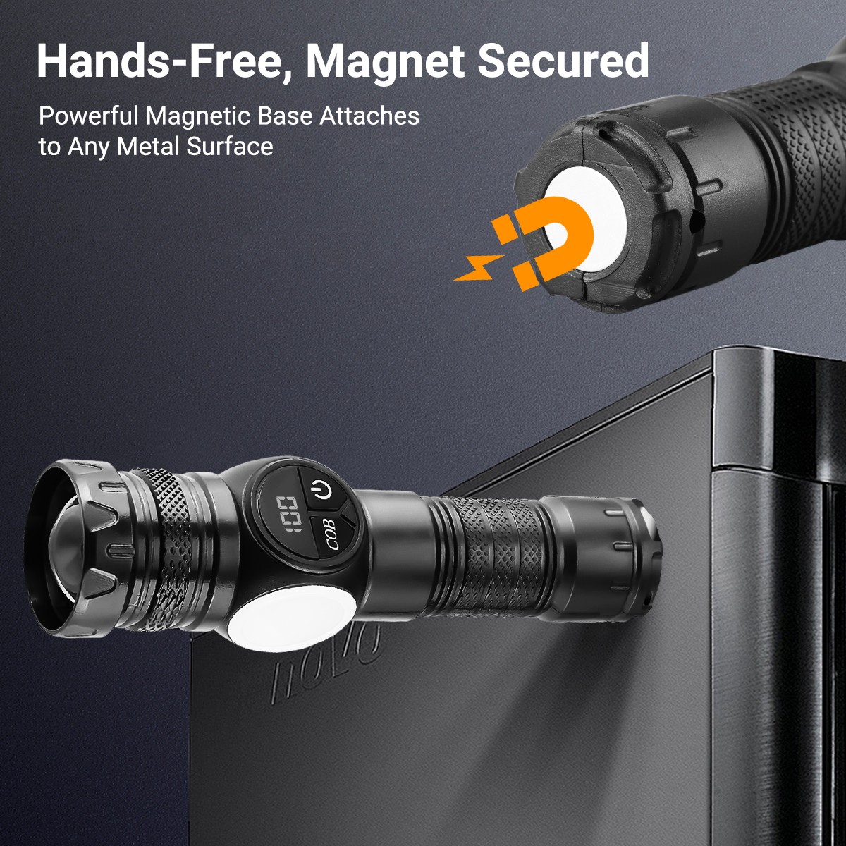 2x Super Bright LED Flashlight Rechargeable Tactical Flashlights LED Work Lights