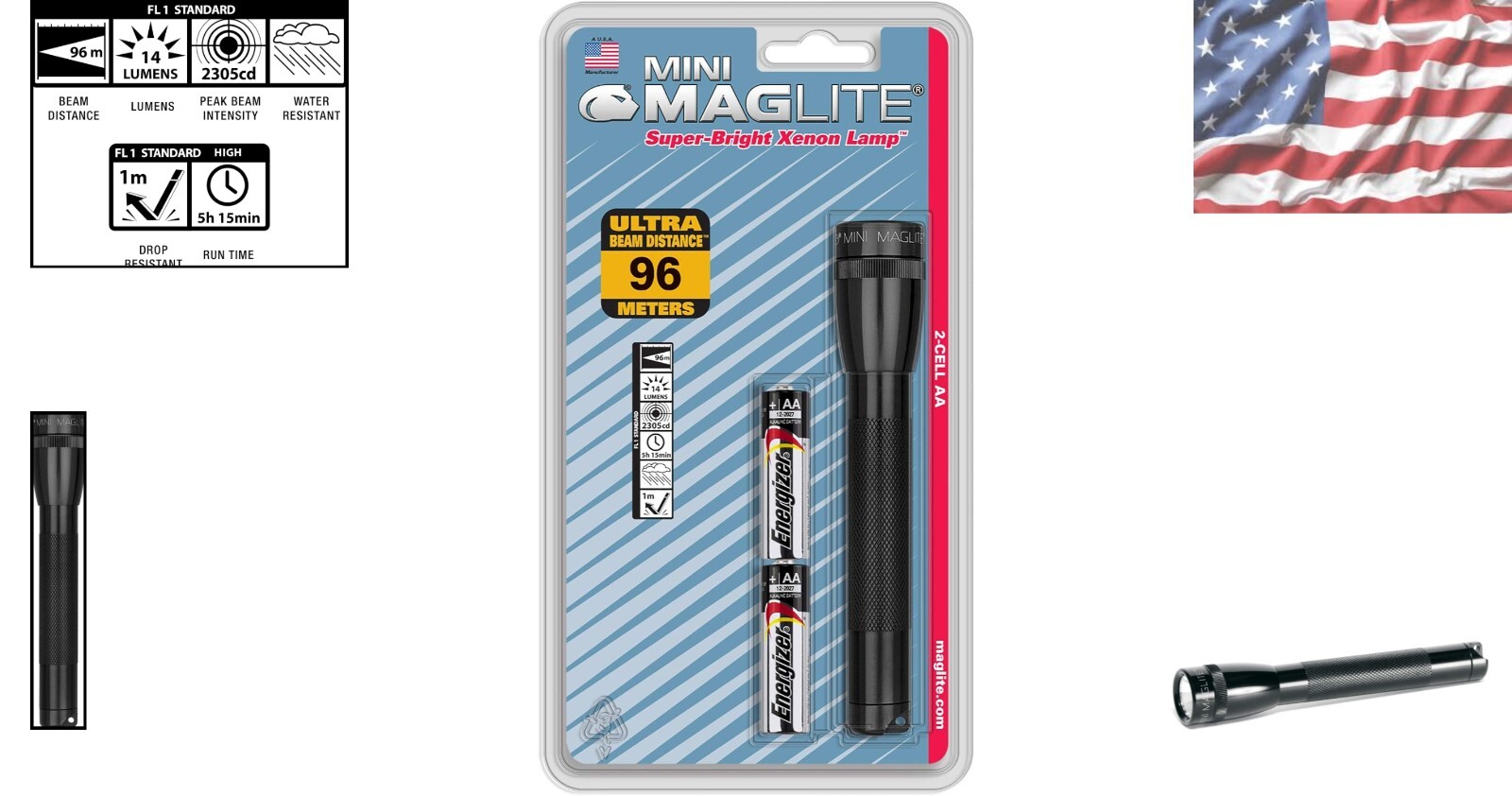 Lightweight Mini Incandescent Flashlight with Spare Lamp – Versatile & Reliable